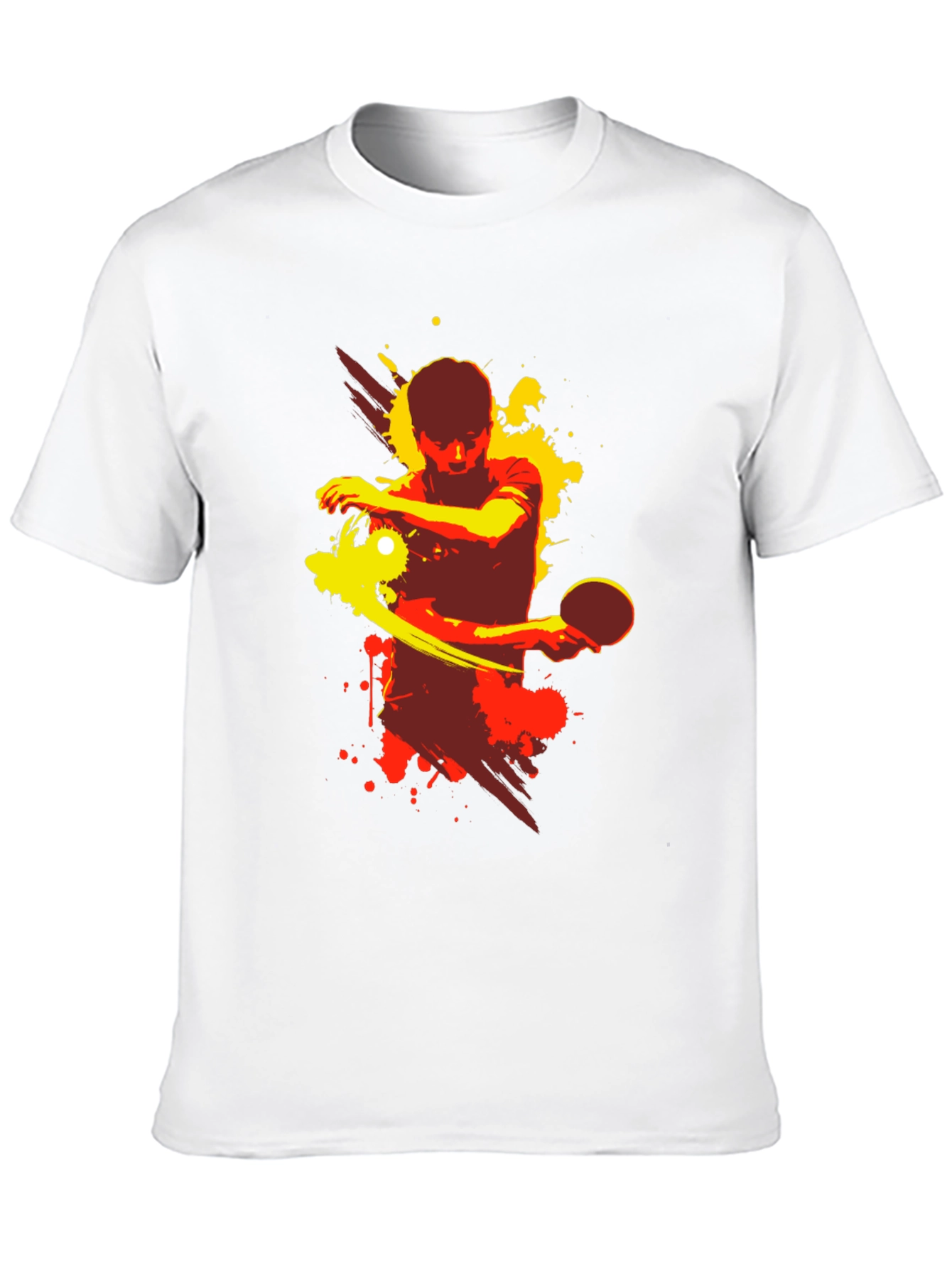 Table Tennis Graphic Tee - Sporty Black T-Shirt