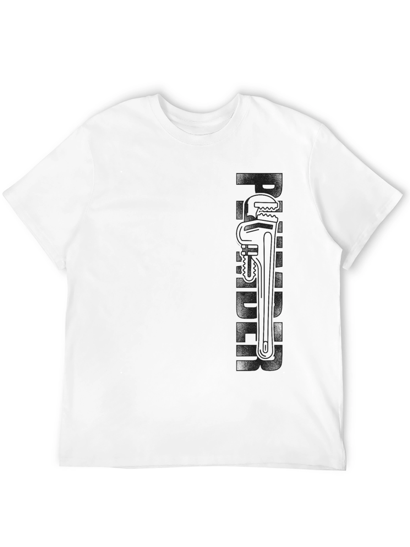 Black Plumber Graphic Print T-Shirt