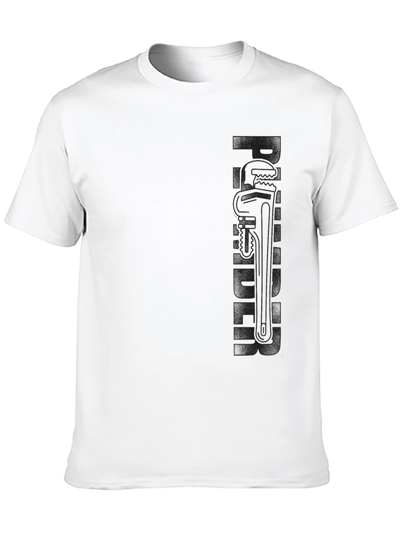 Black Plumber Graphic Print T-Shirt