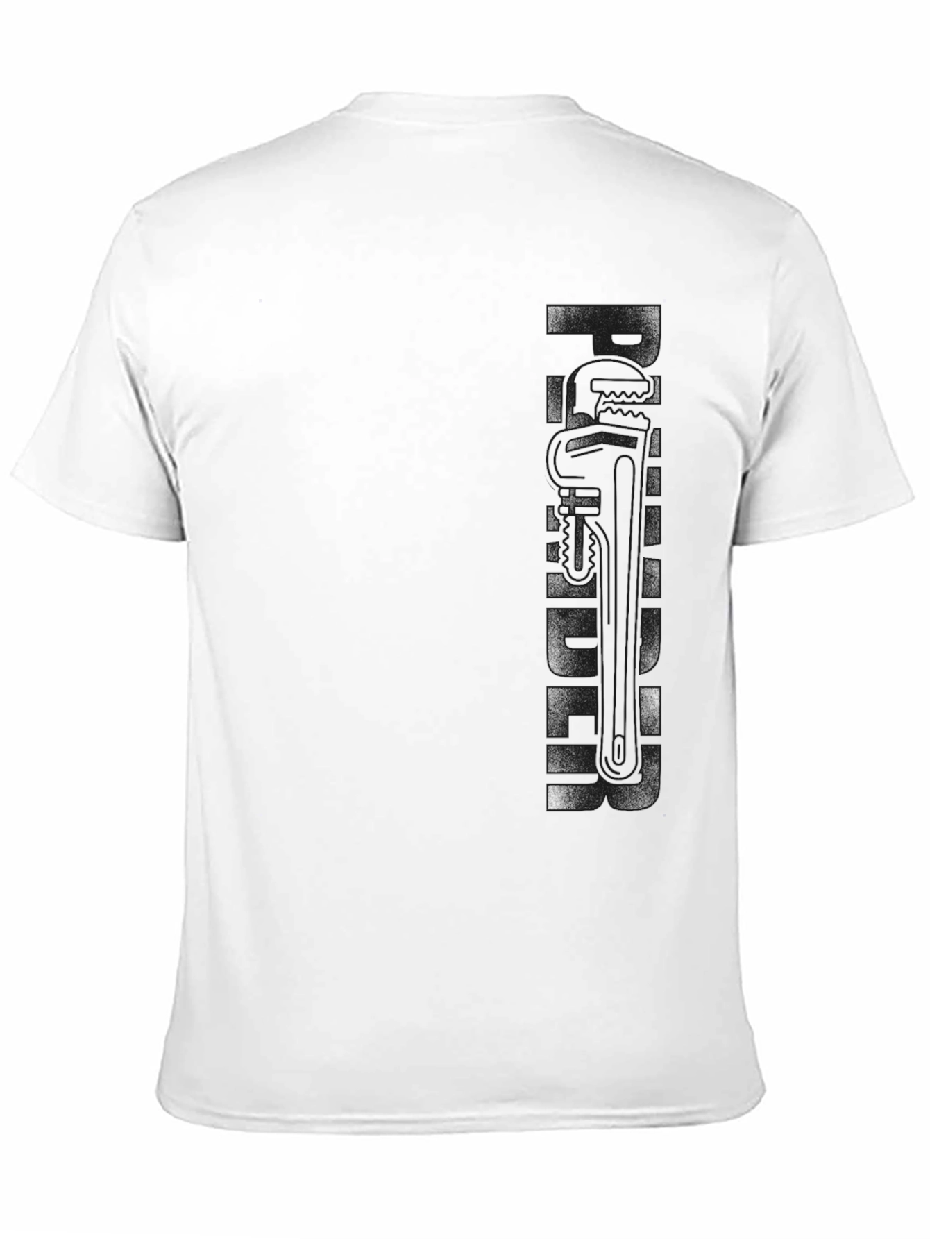 Black Plumber Graphic Print T-Shirt