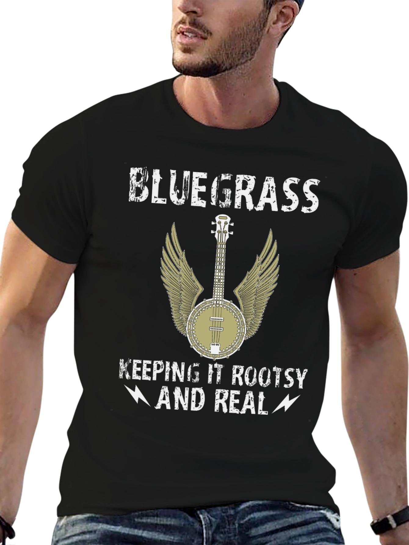 Bluegrass Music T-Shirt - Rooted and Real!