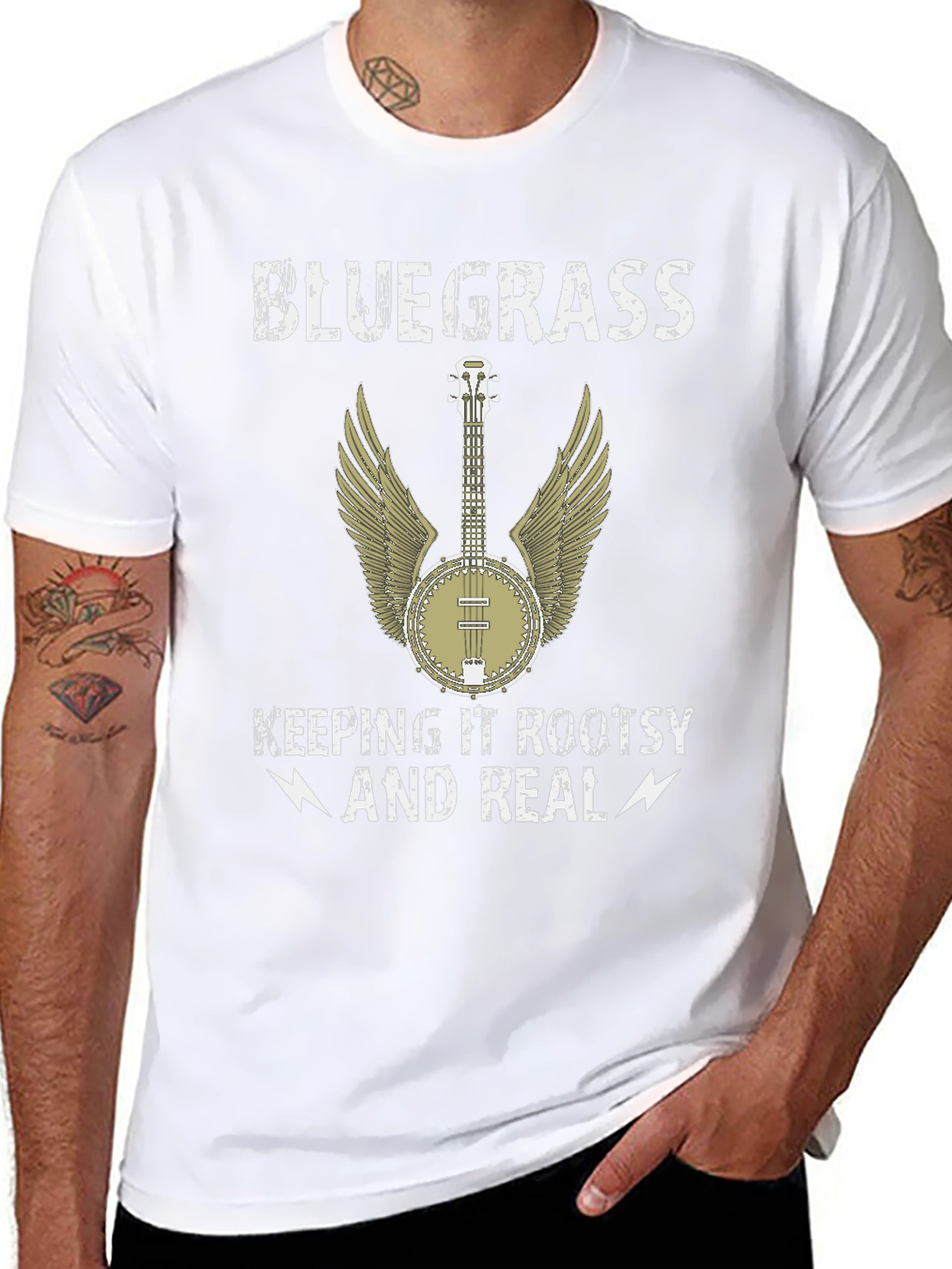 Bluegrass Music T-Shirt - Rooted and Real!