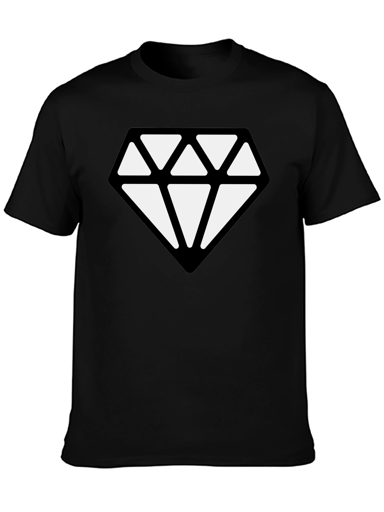 Diamond Graphic Black T-Shirt - Modern Style