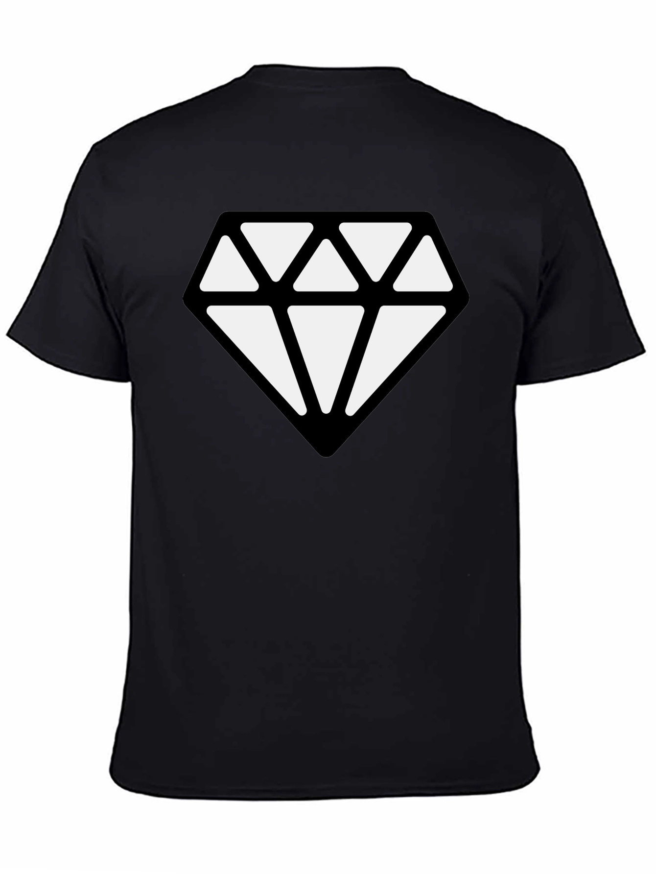 Diamond Graphic Black T-Shirt - Modern Style