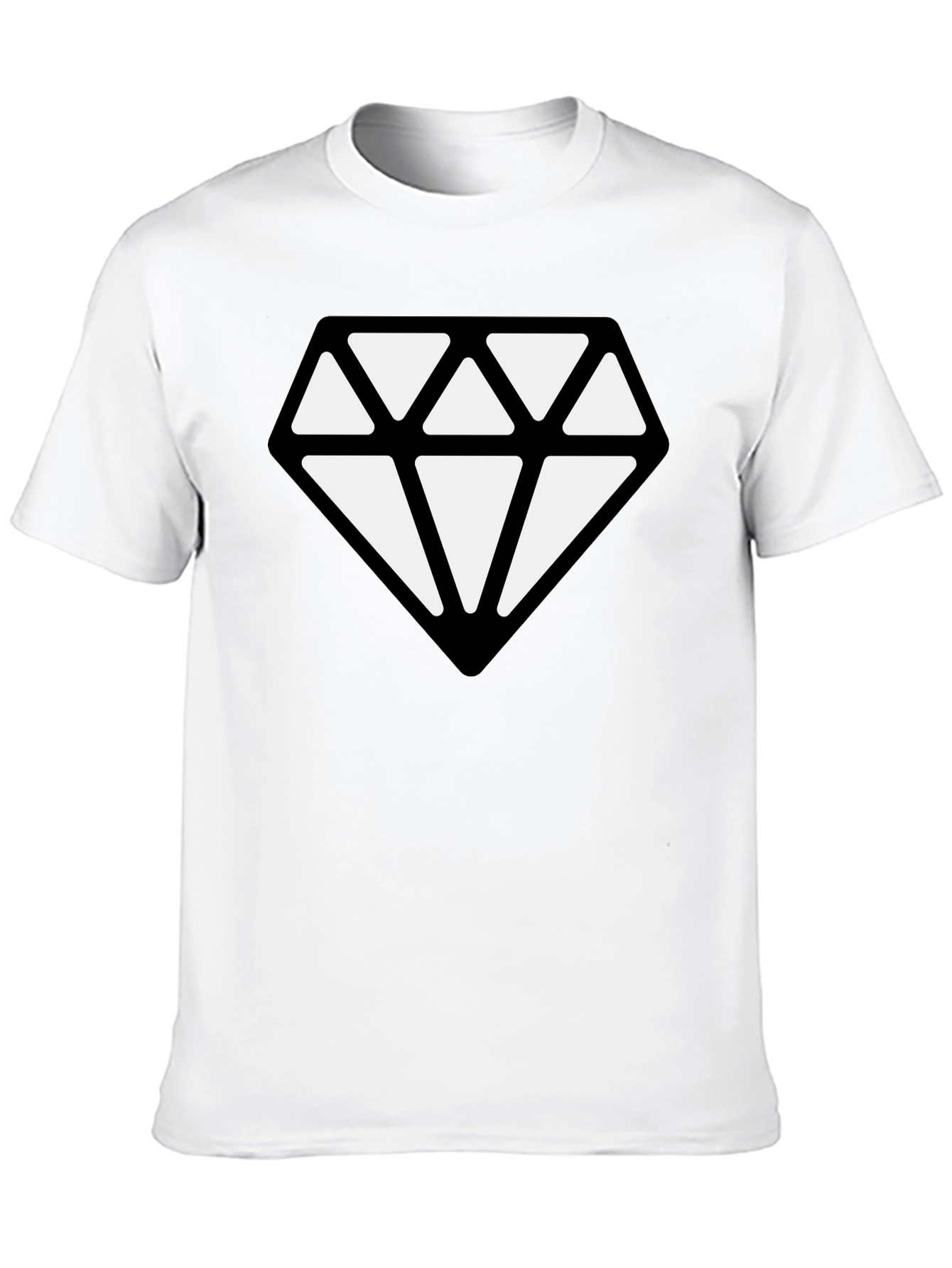 Diamond Graphic Black T-Shirt - Modern Style