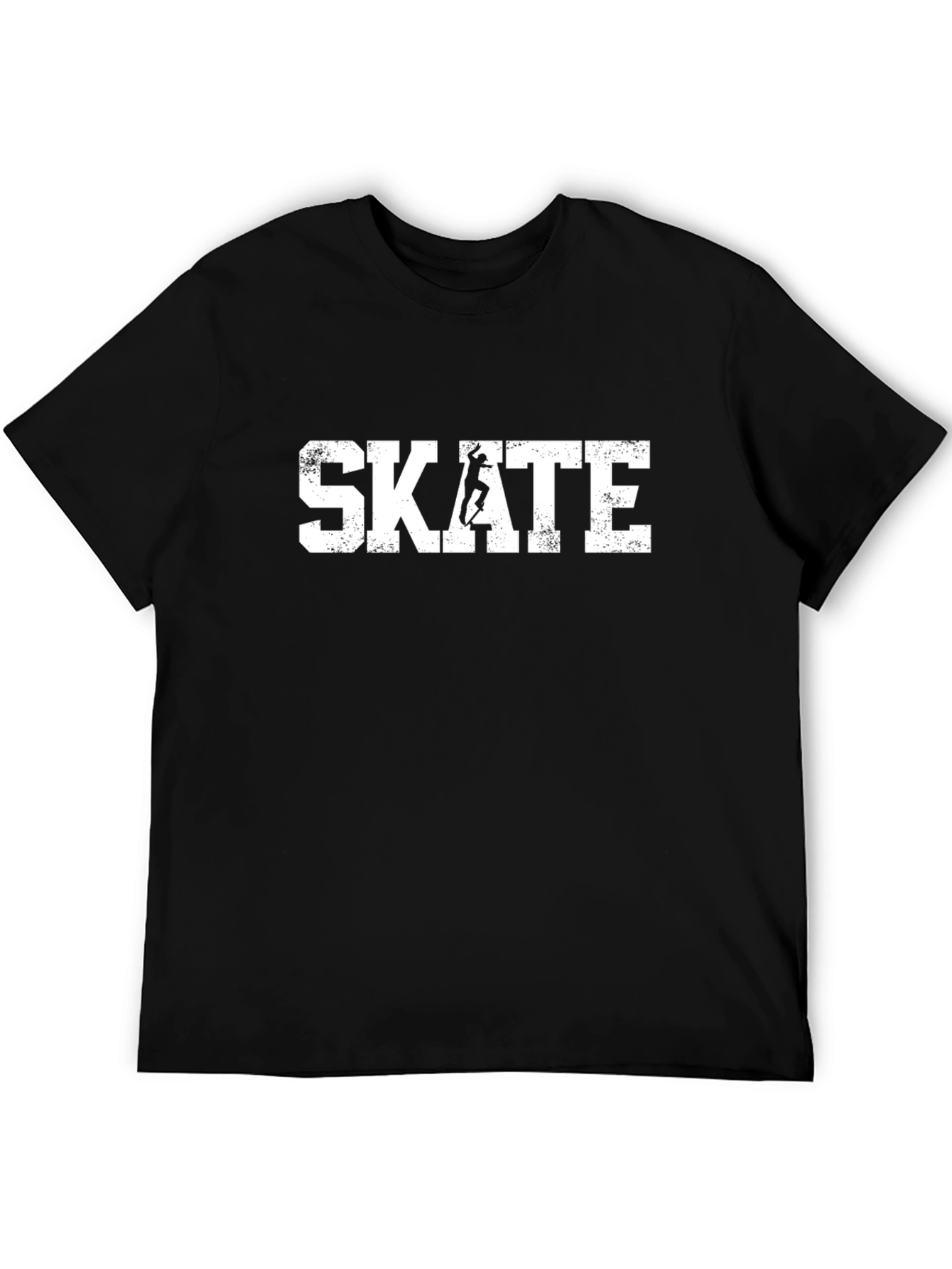 Skateboarding T-Shirt - Black Cotton Graphic Tee