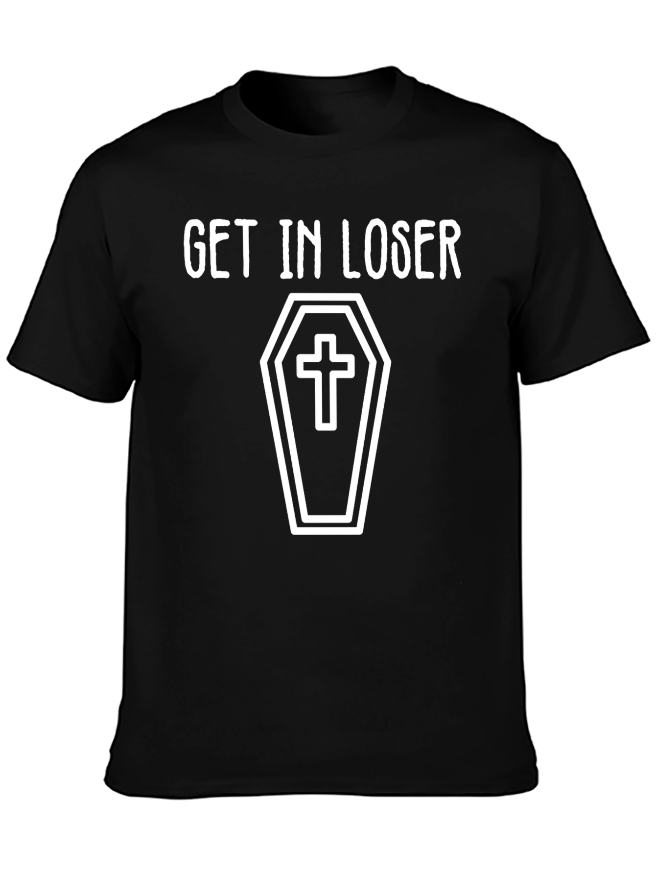 Get In Loser Coffin Graphic T-Shirt