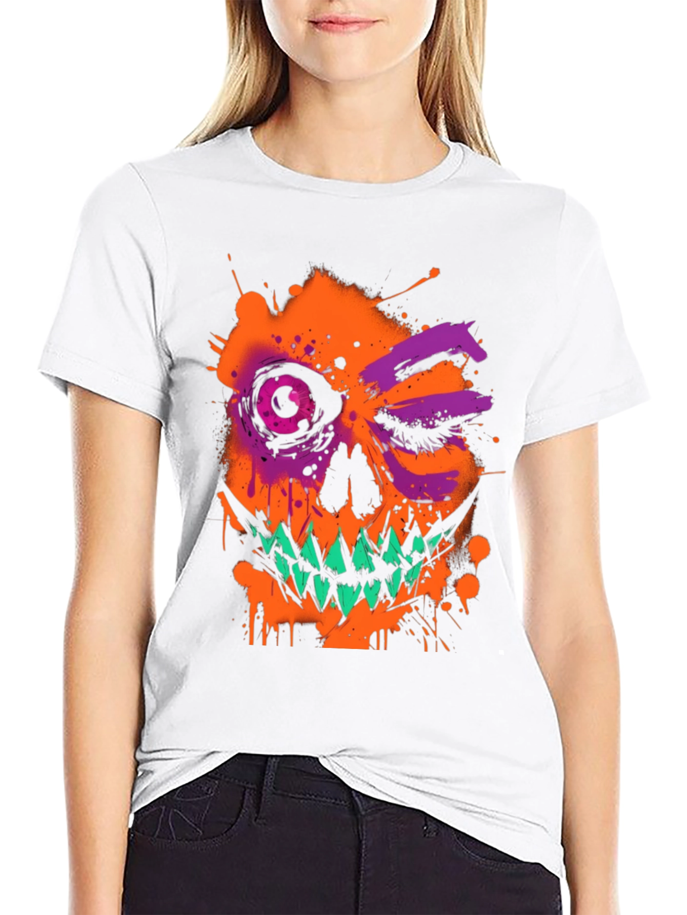 Halloween Skull Graphic Tee