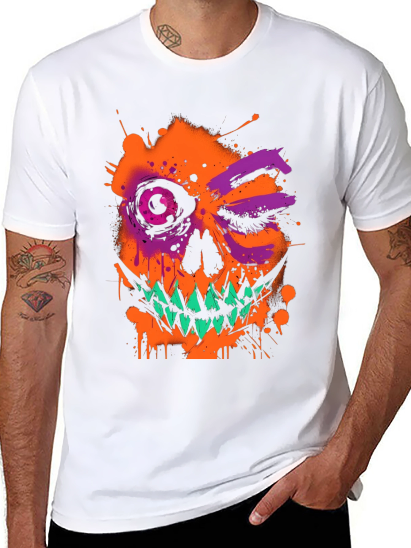 Halloween Skull Graphic Tee