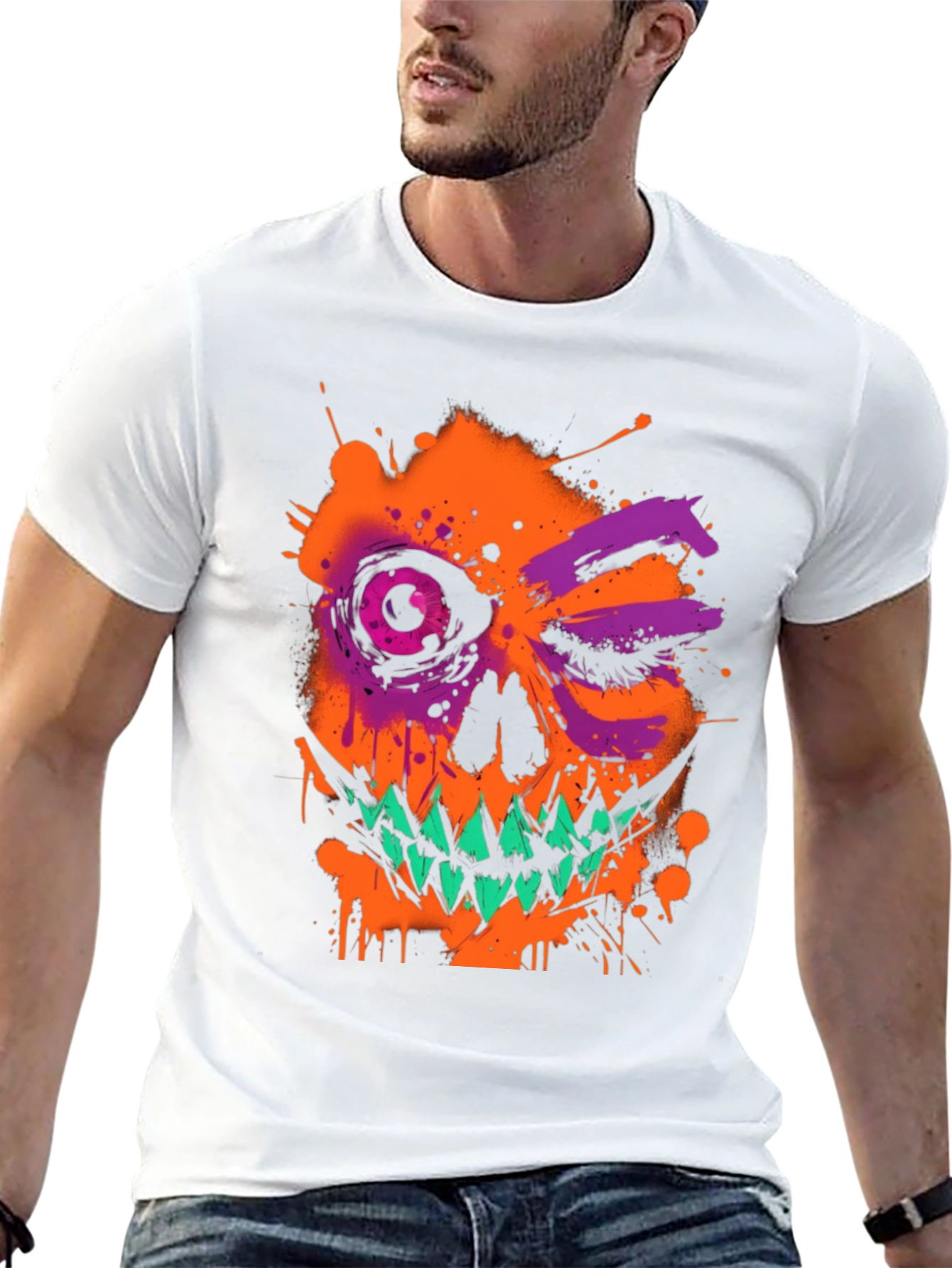 Halloween Skull Graphic Tee