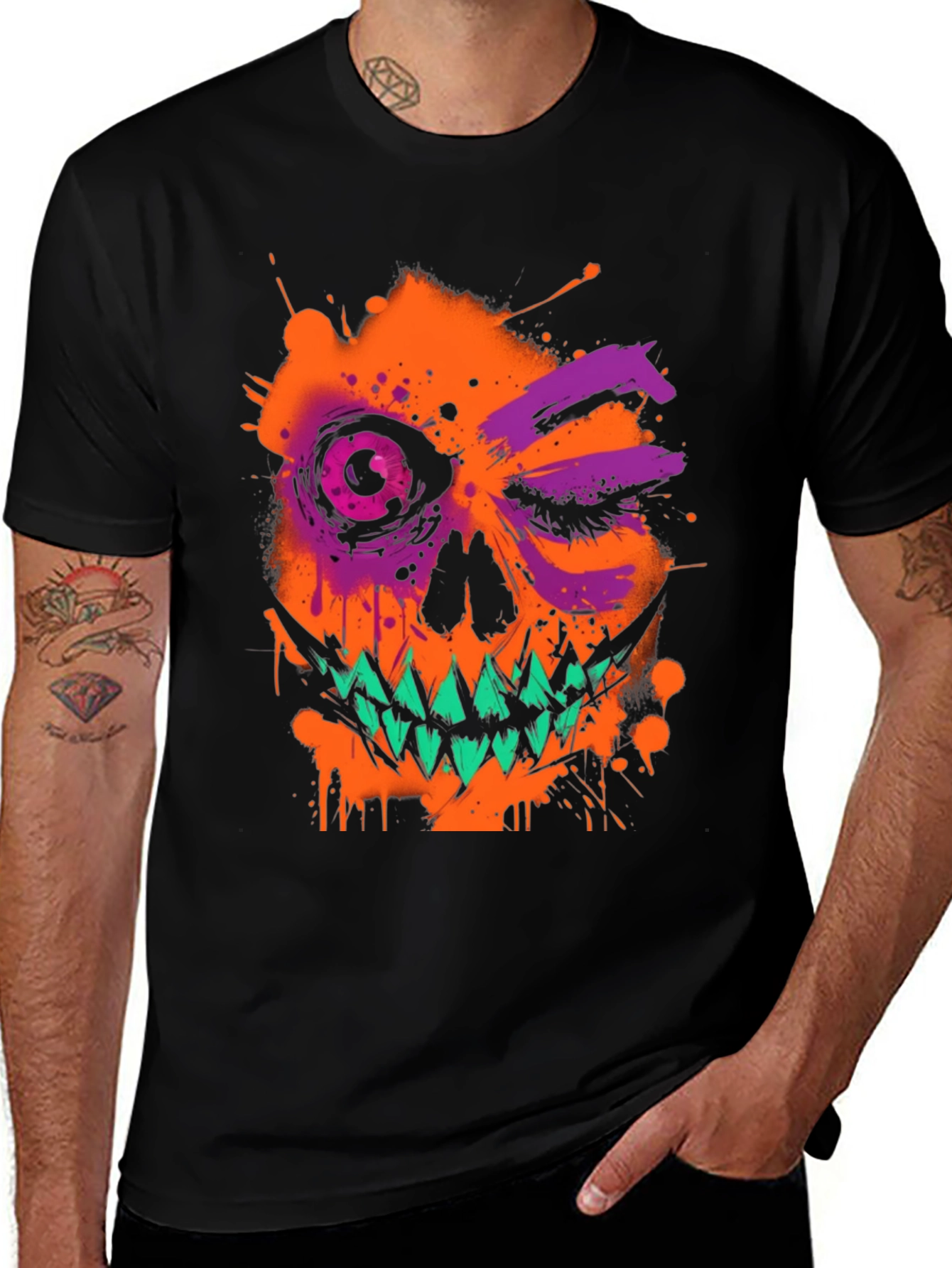 Halloween Skull Graphic Tee
