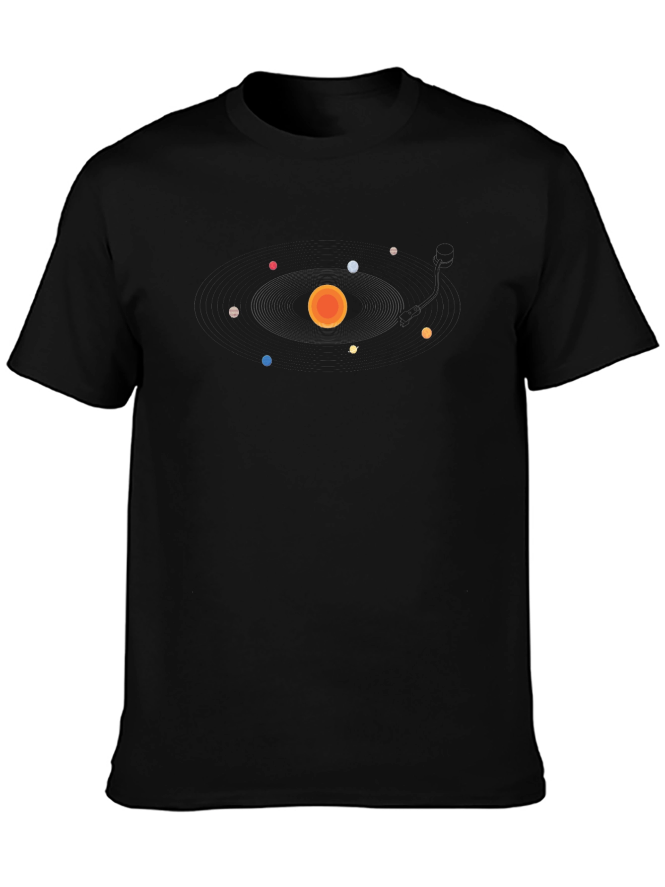 Planetary System Graphic Black T-Shirt