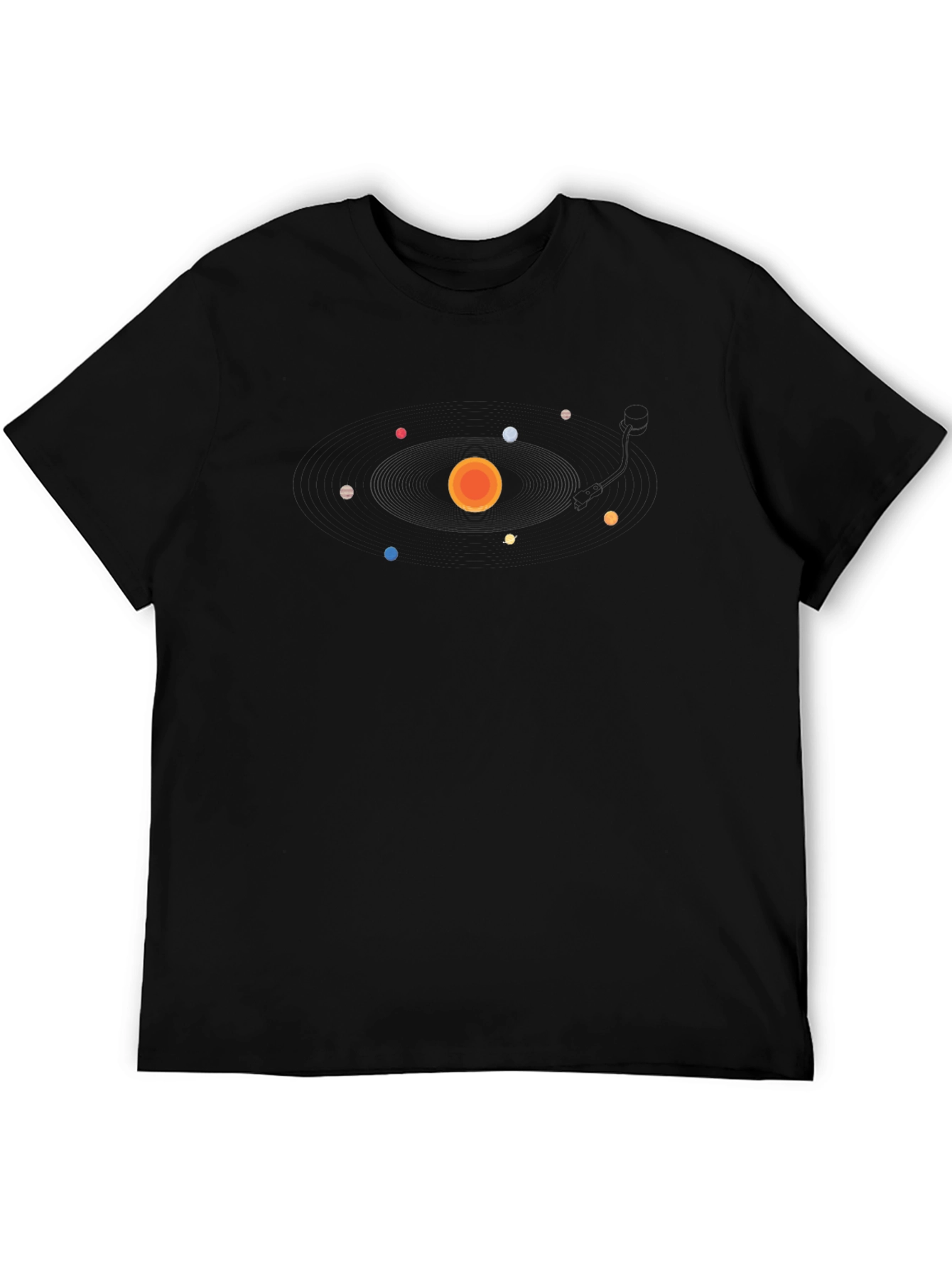 Planetary System Graphic Black T-Shirt