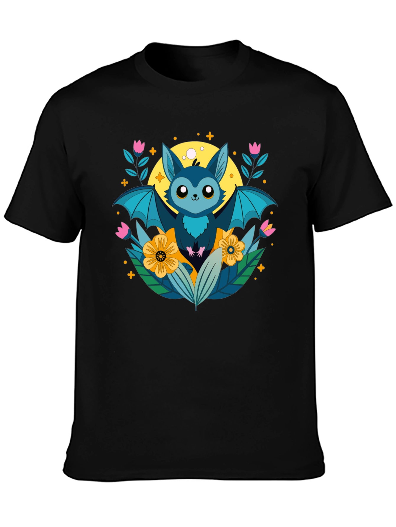 Cute Bat Graphic T-Shirt - Nature Inspired Design