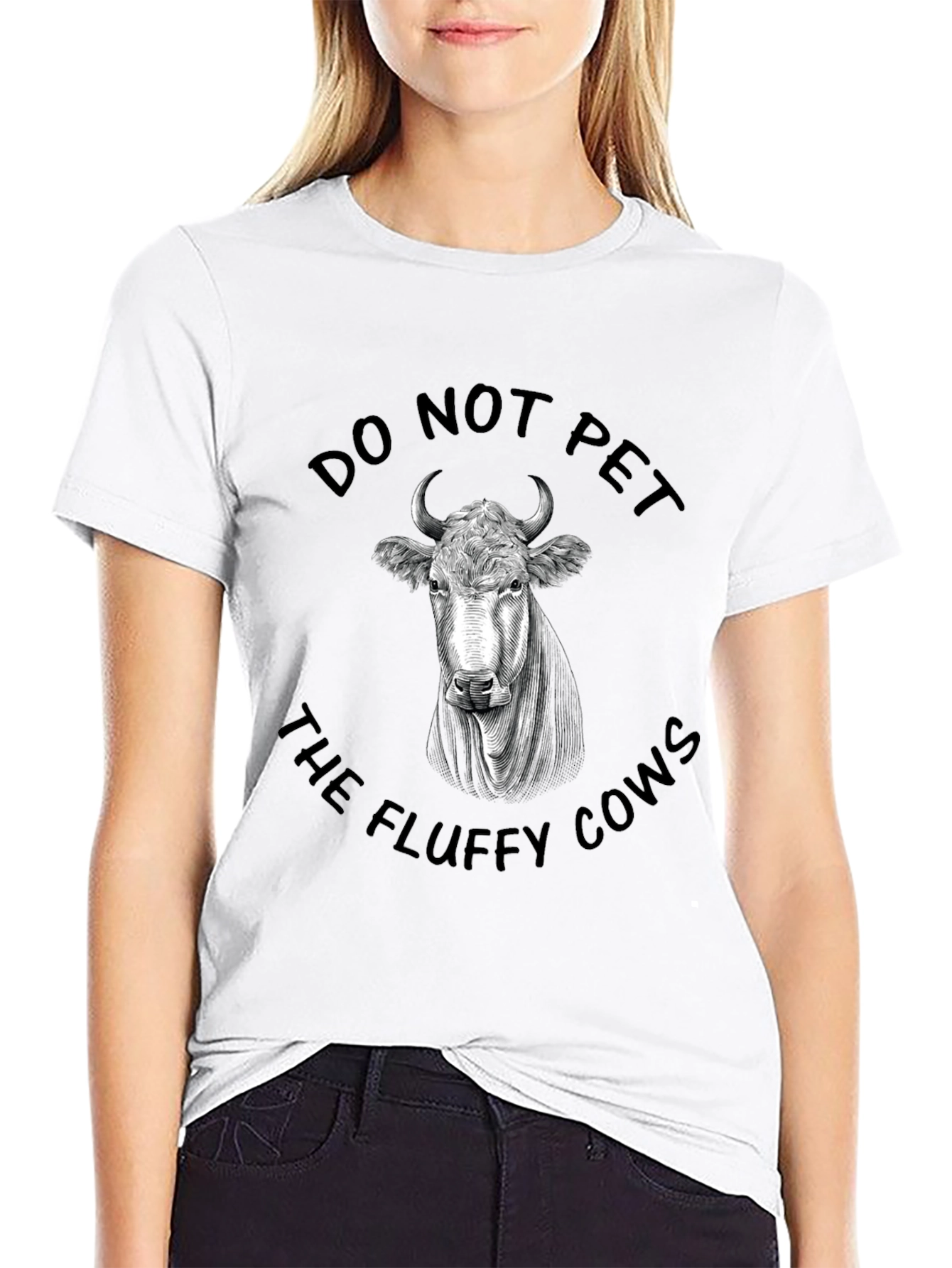 Do Not Pet Fluffy Cows Graphic Tee