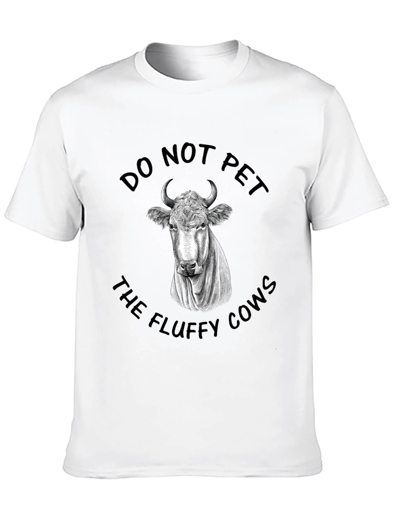 Do Not Pet Fluffy Cows Graphic Tee