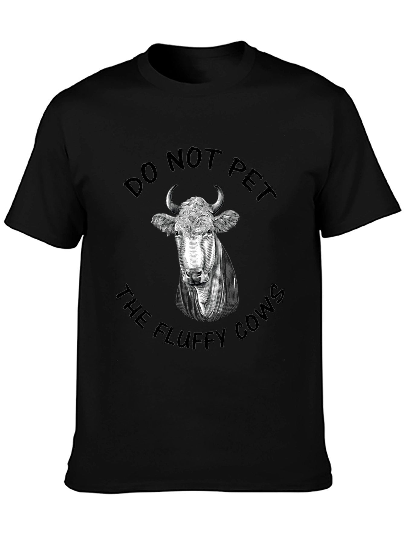Do Not Pet Fluffy Cows Graphic Tee