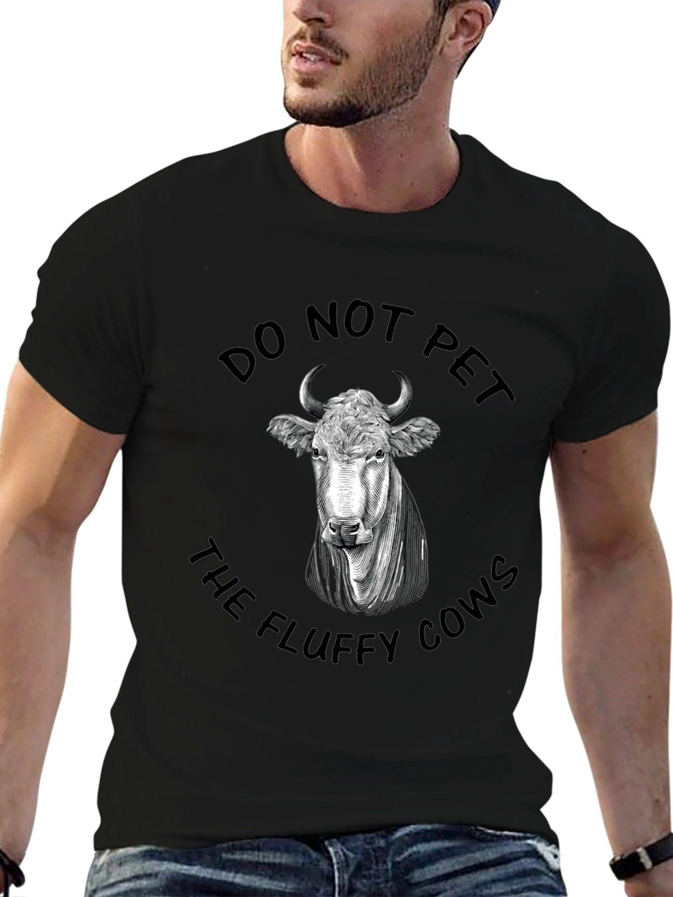 Do Not Pet Fluffy Cows Graphic Tee