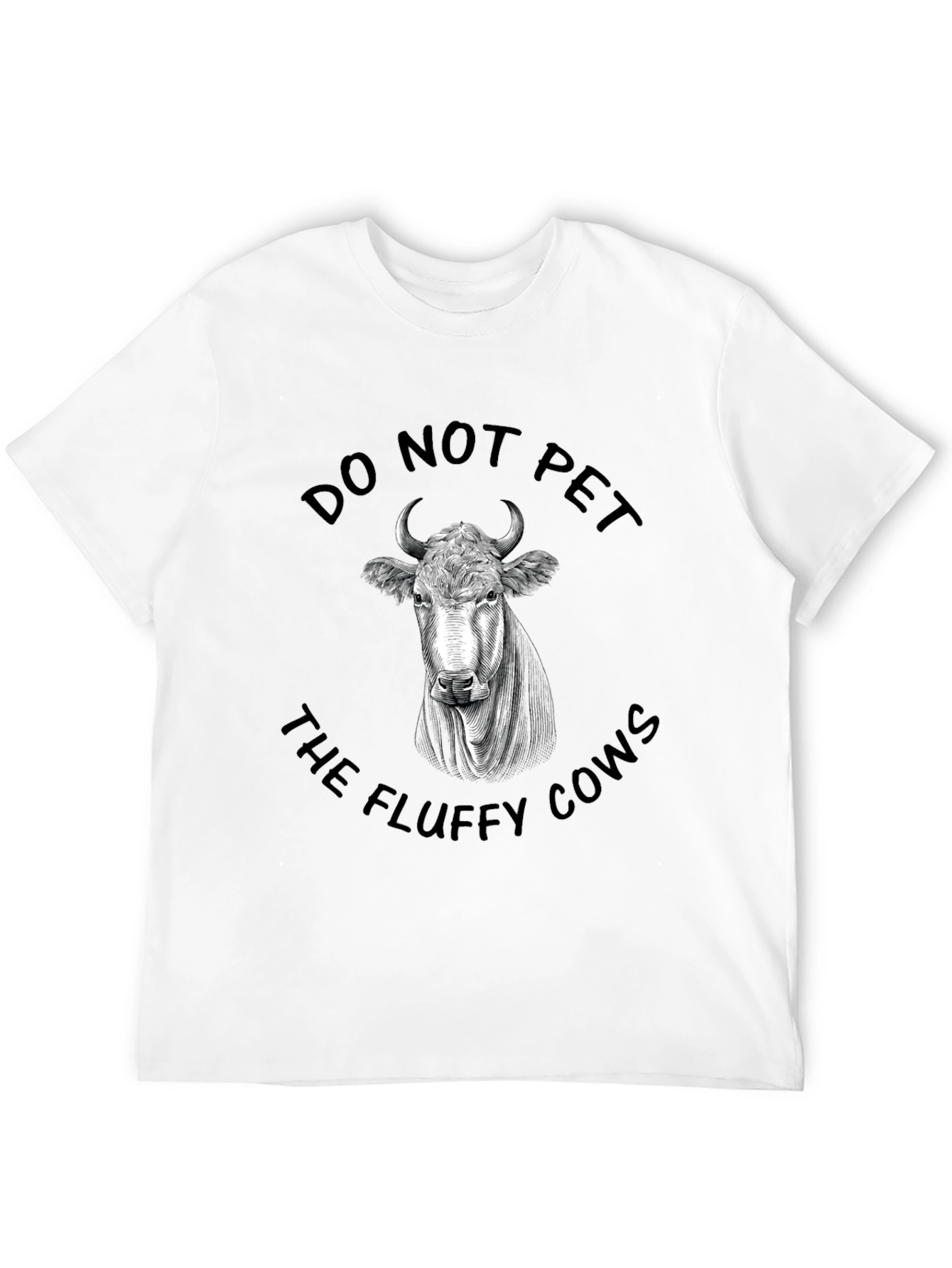 Do Not Pet Fluffy Cows Graphic Tee