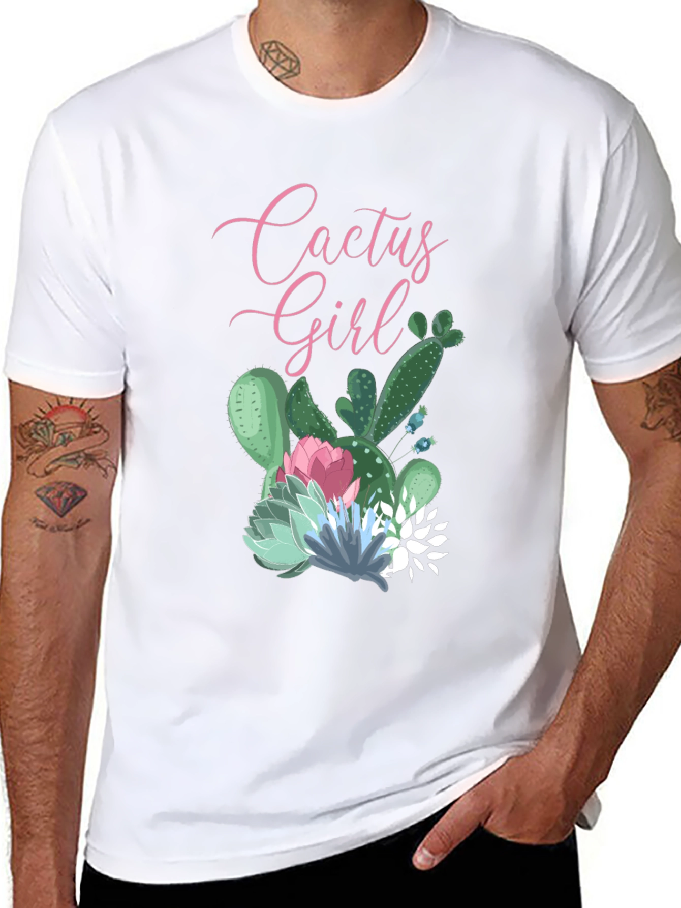 Cactus Girl Graphic T-Shirt - Stylish & Unique Design