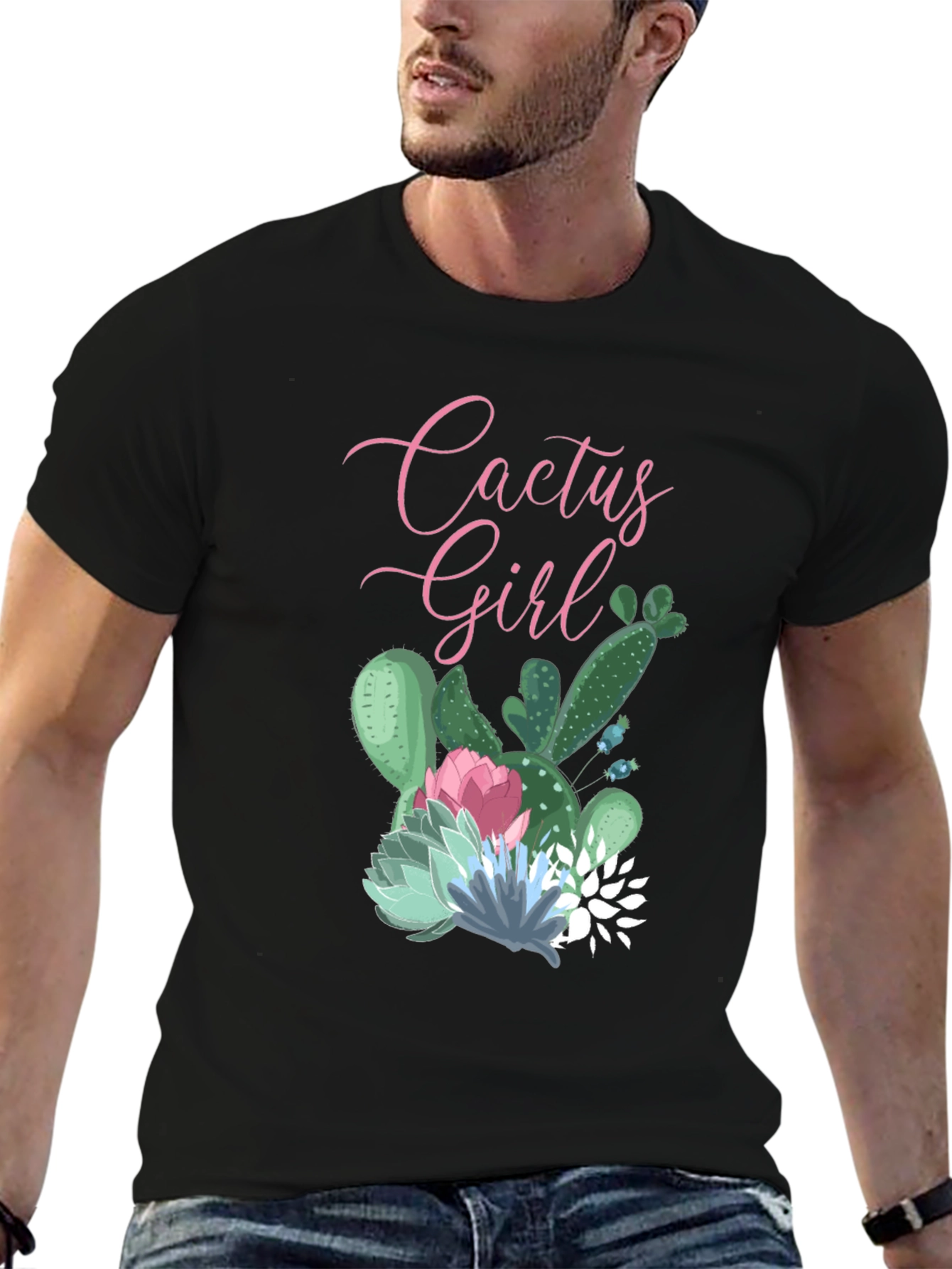 Cactus Girl Graphic T-Shirt - Stylish & Unique Design