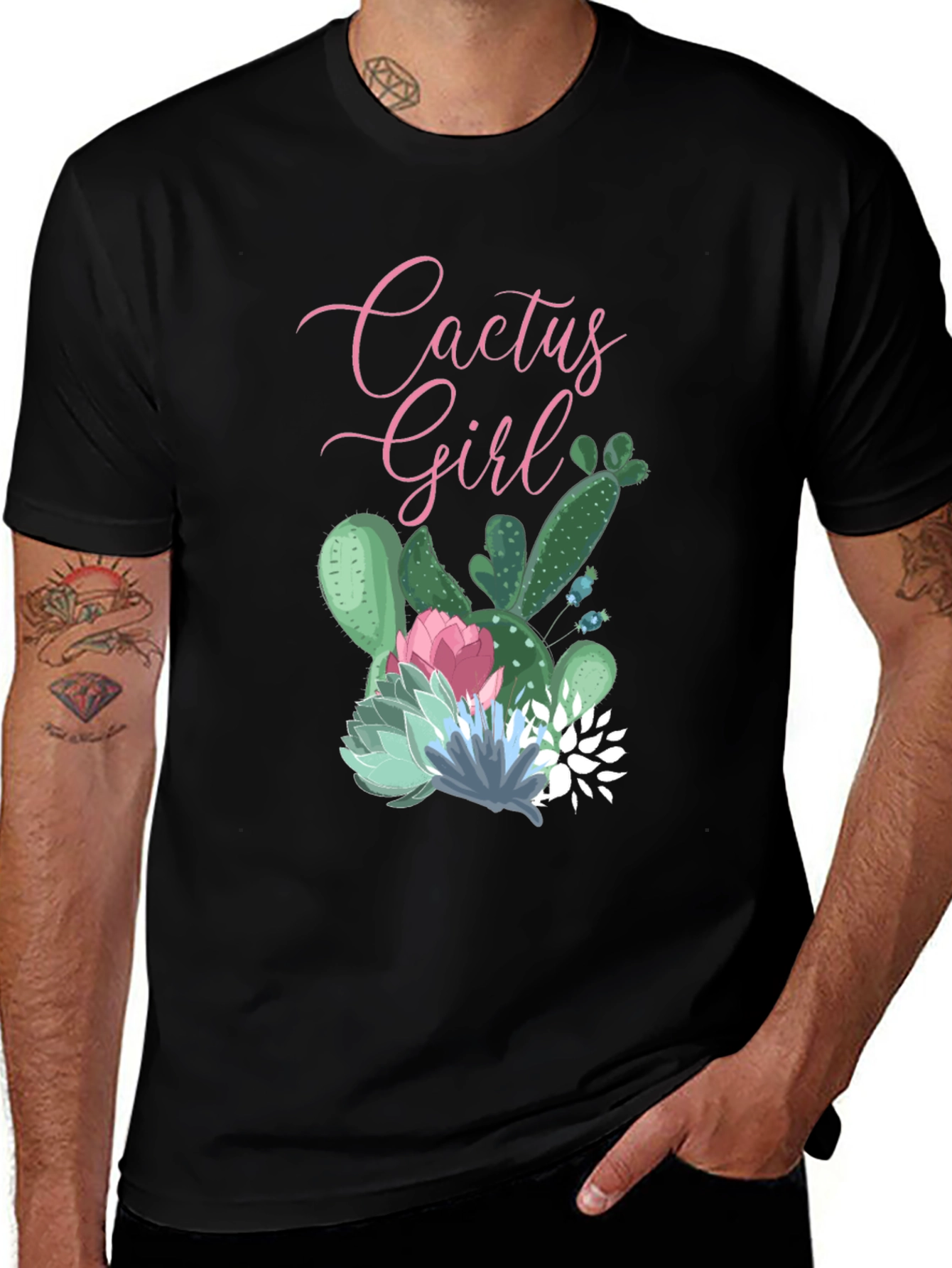 Cactus Girl Graphic T-Shirt - Stylish & Unique Design