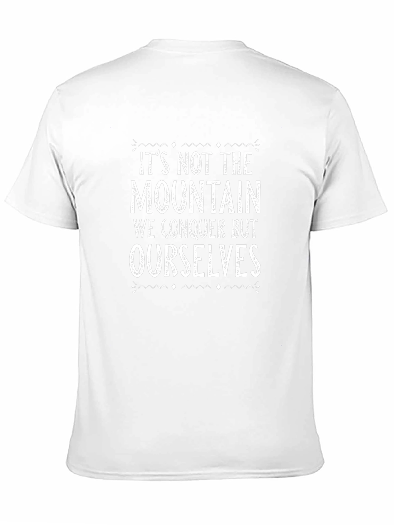 Inspirational Mountain Conquer Graphic T-Shirt - Black