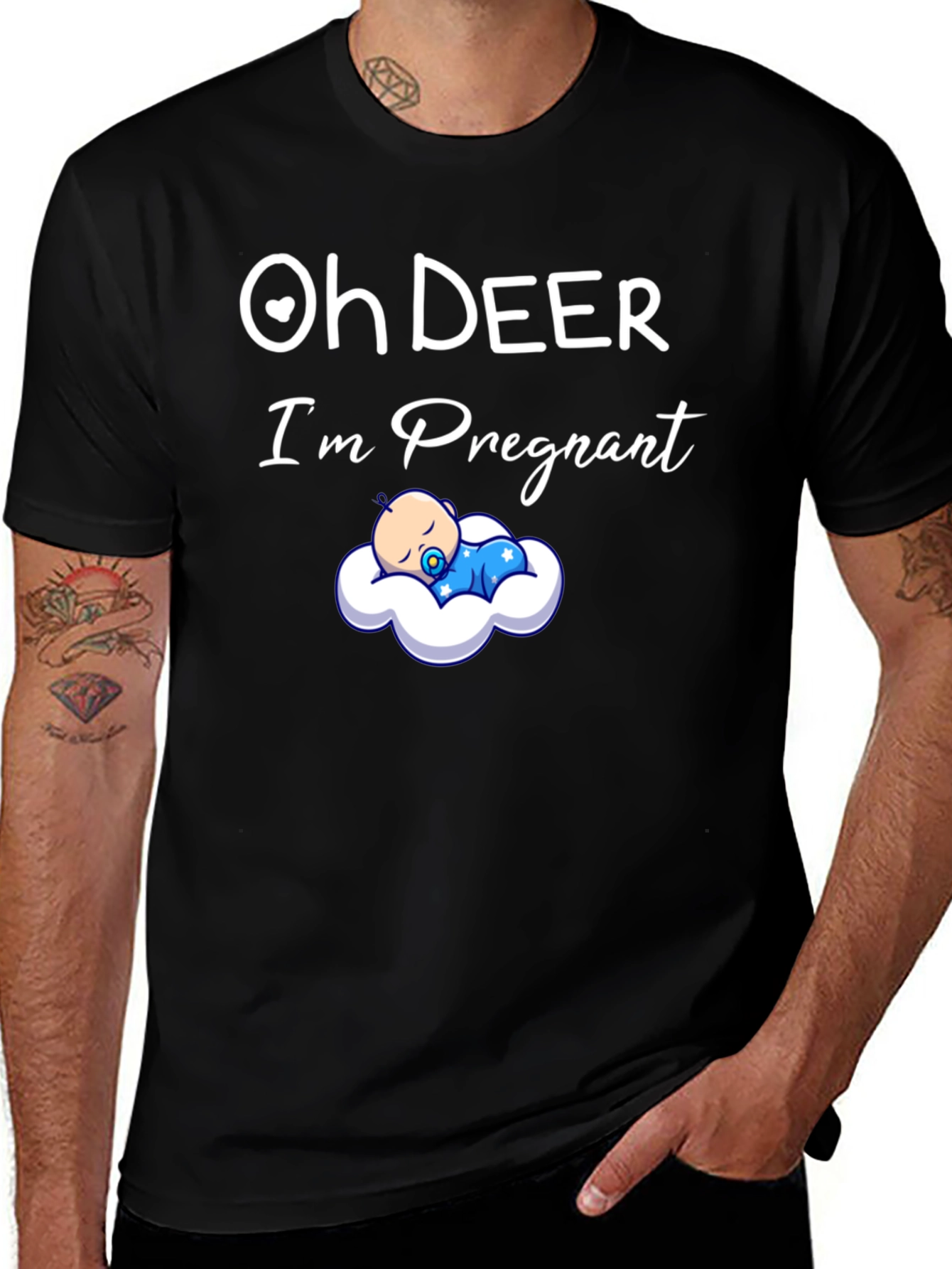 Oh Deer Im Pregnant T-Shirt New Baby Announcement
