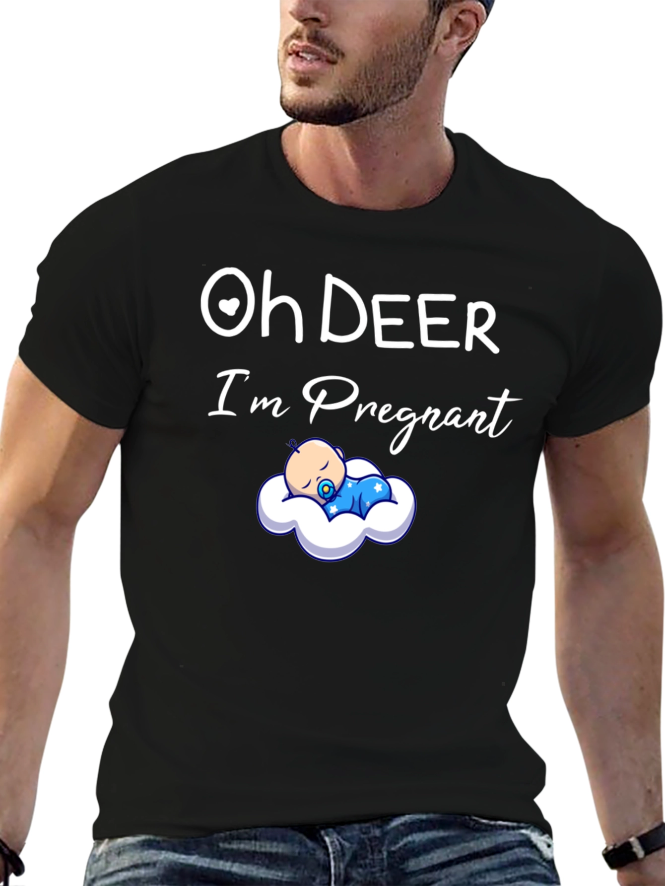 Oh Deer Im Pregnant T-Shirt New Baby Announcement