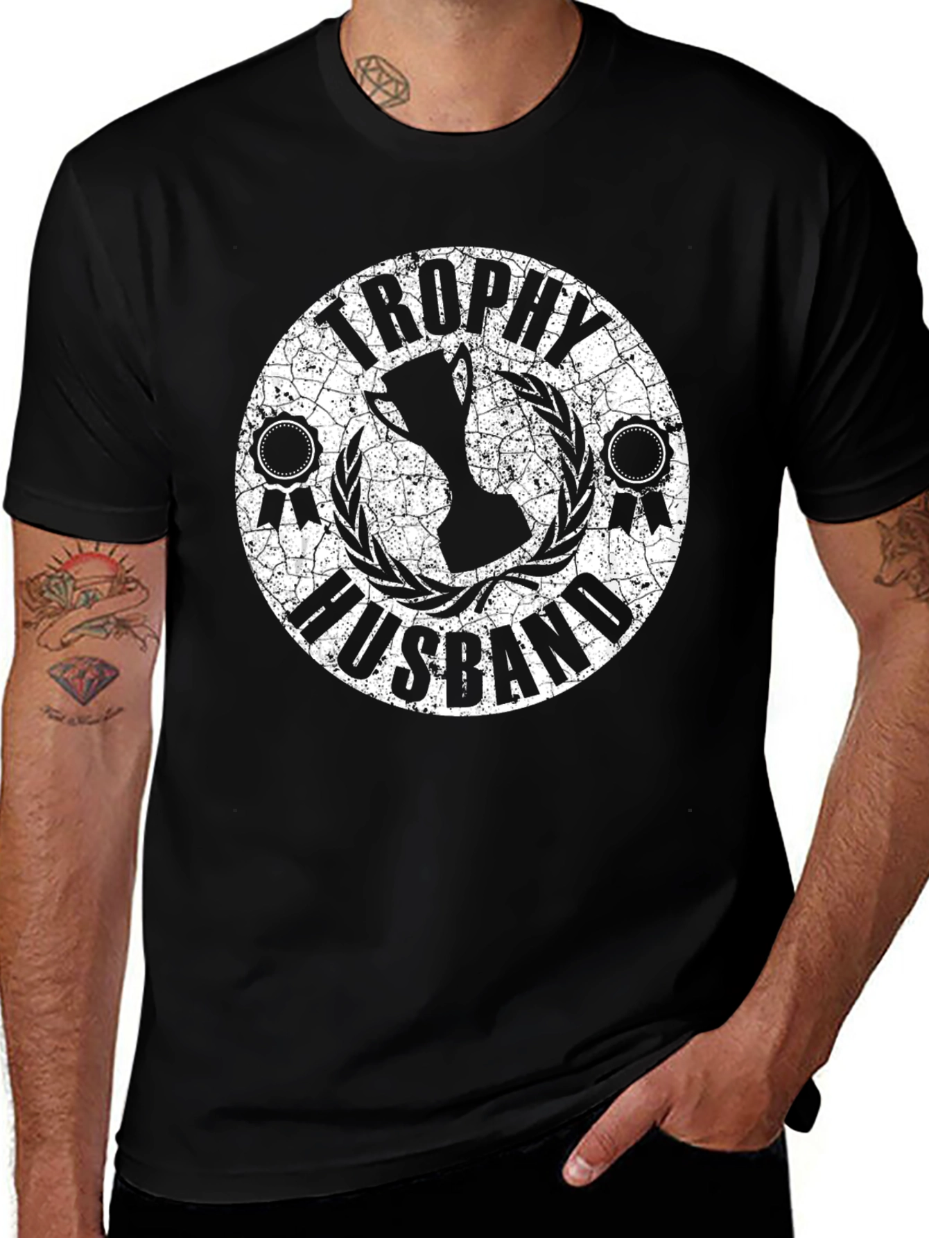 Trophy Husband Black Graphic Tee