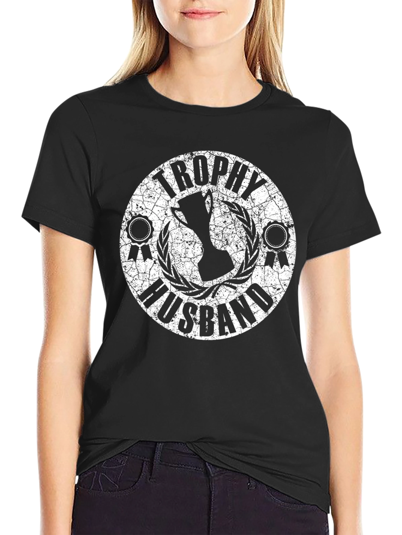 Trophy Husband Black Graphic Tee