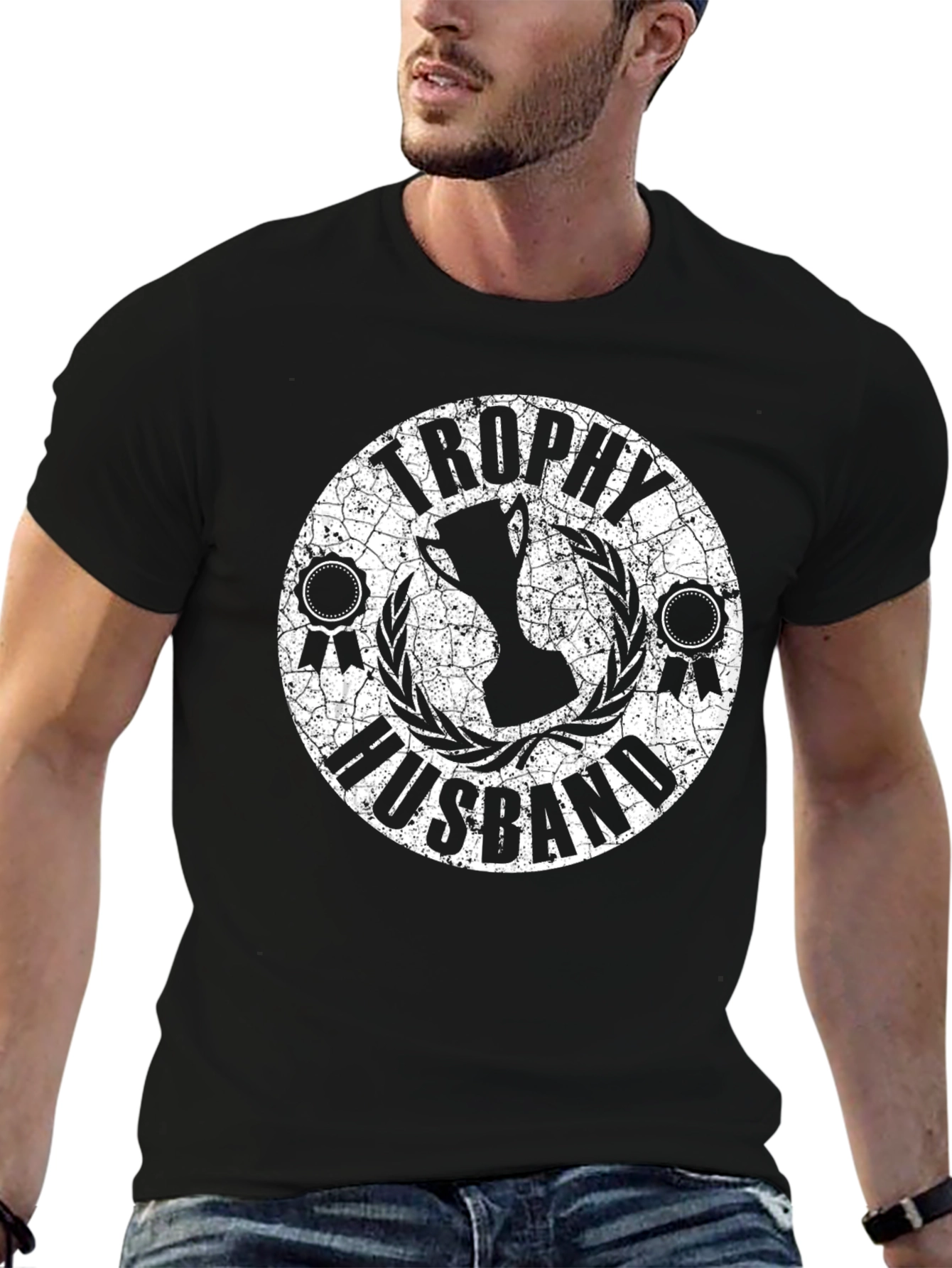 Trophy Husband Black Graphic Tee