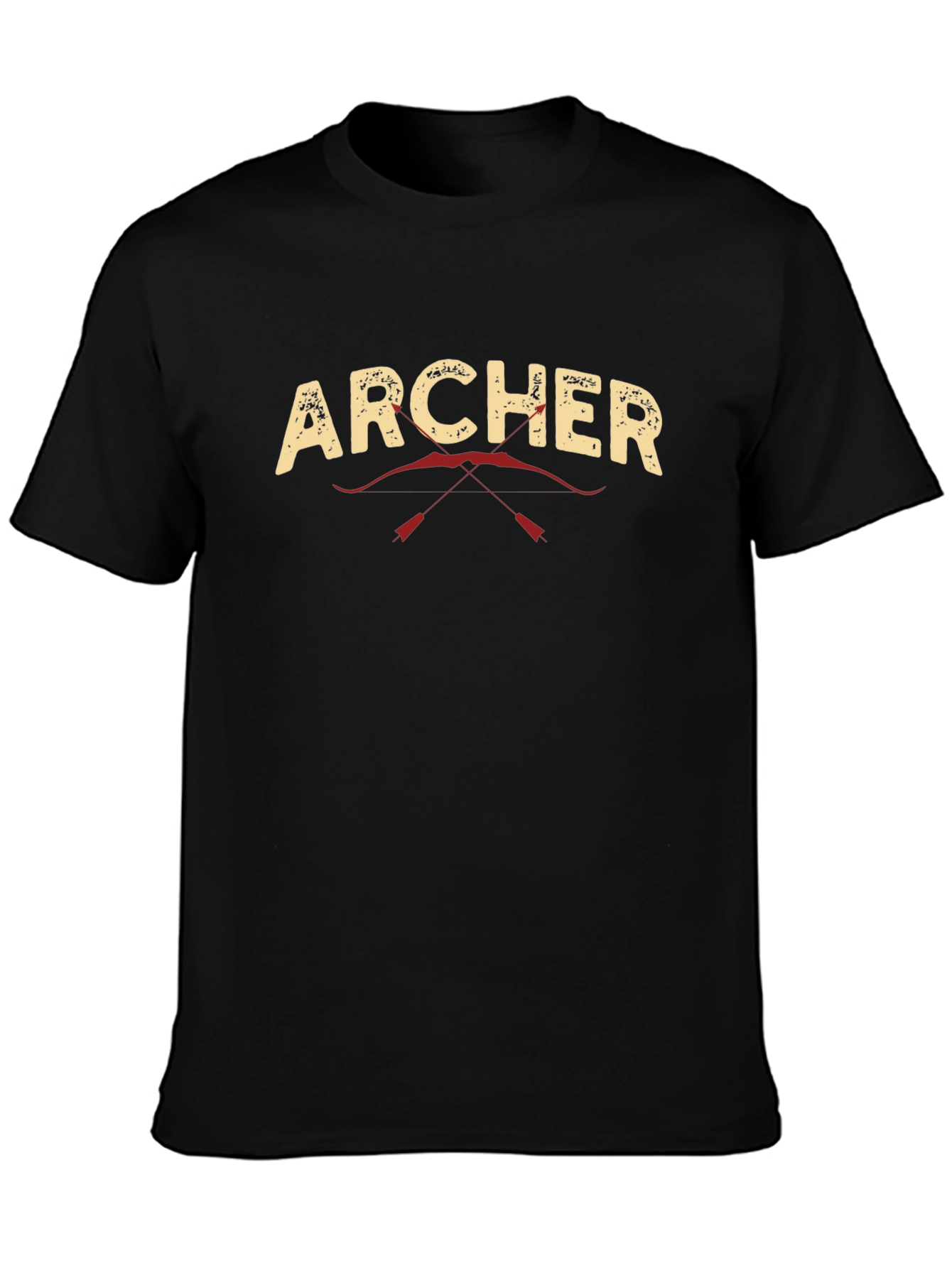 Archer Graphic Tee - Black Crew Neck