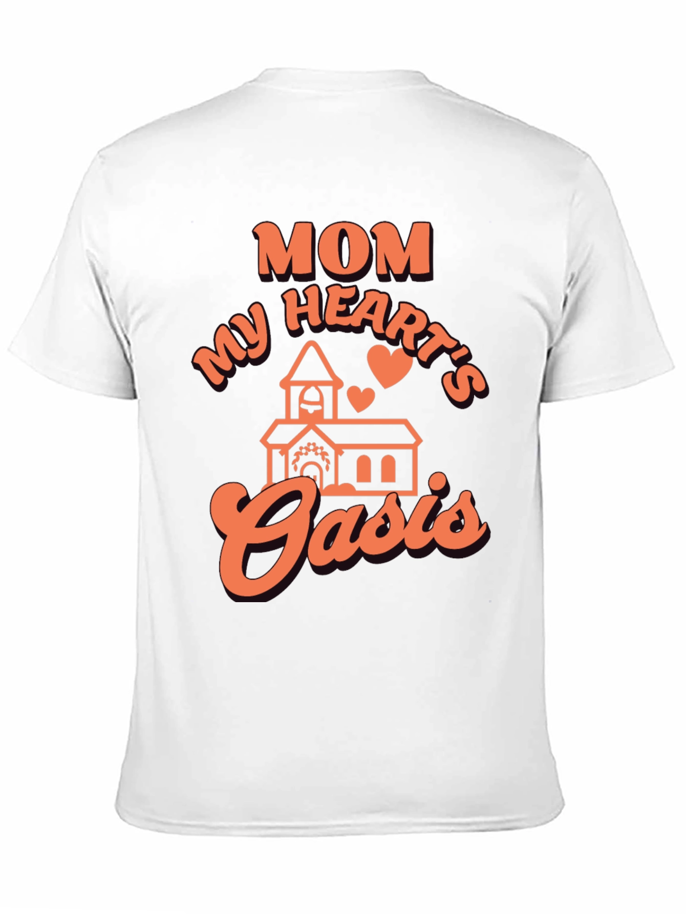 Mom My Hearts Oasis Black Graphic Tee