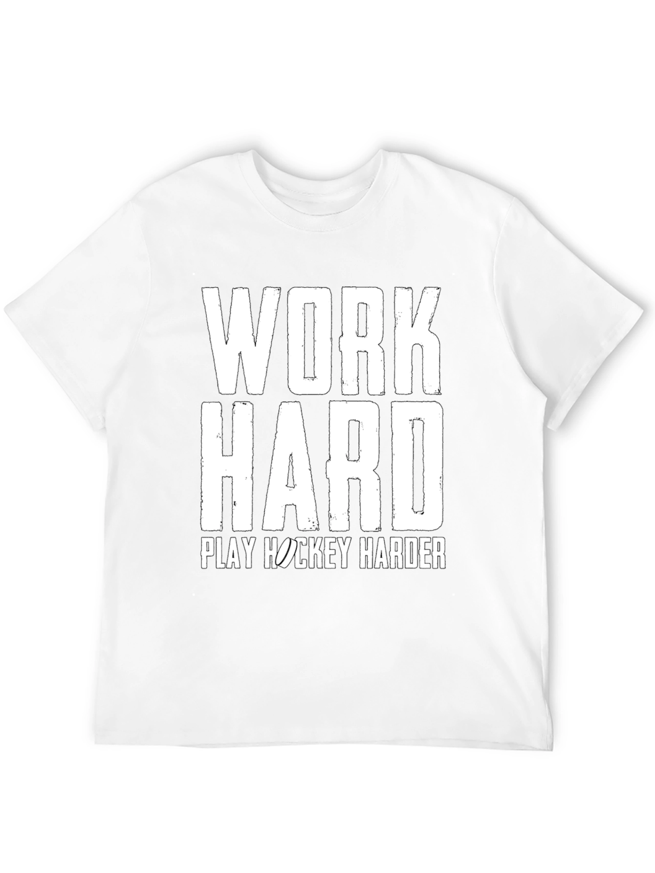 Work Hard Play Hockey Harder Black T-Shirt