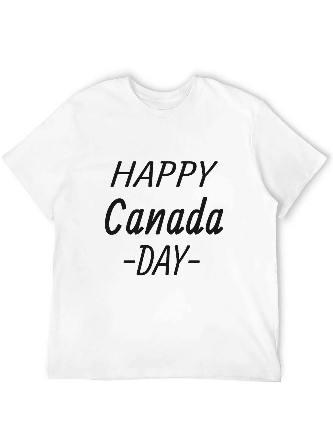 Happy Canada Day Black T-Shirt