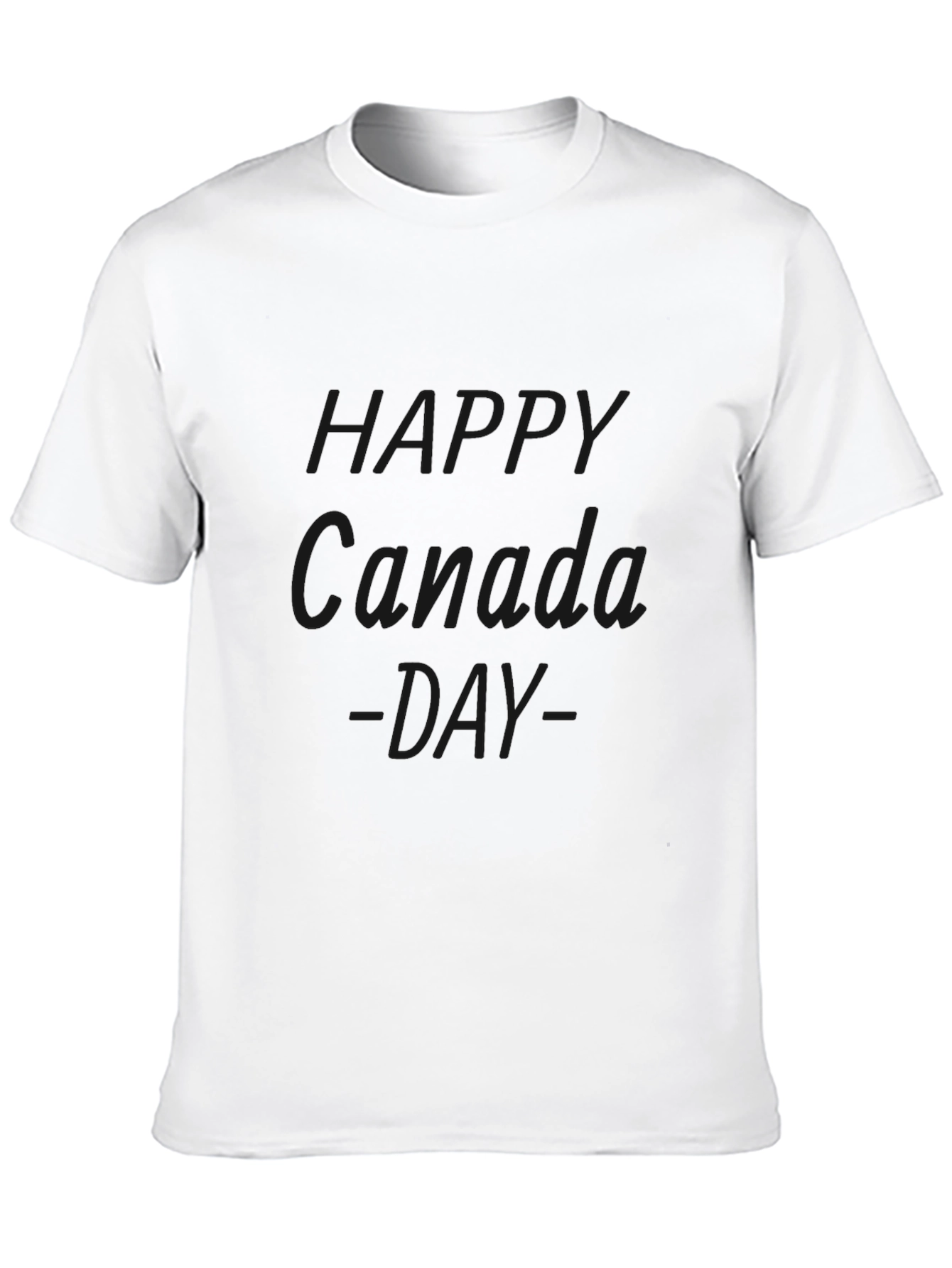 Happy Canada Day Black T-Shirt