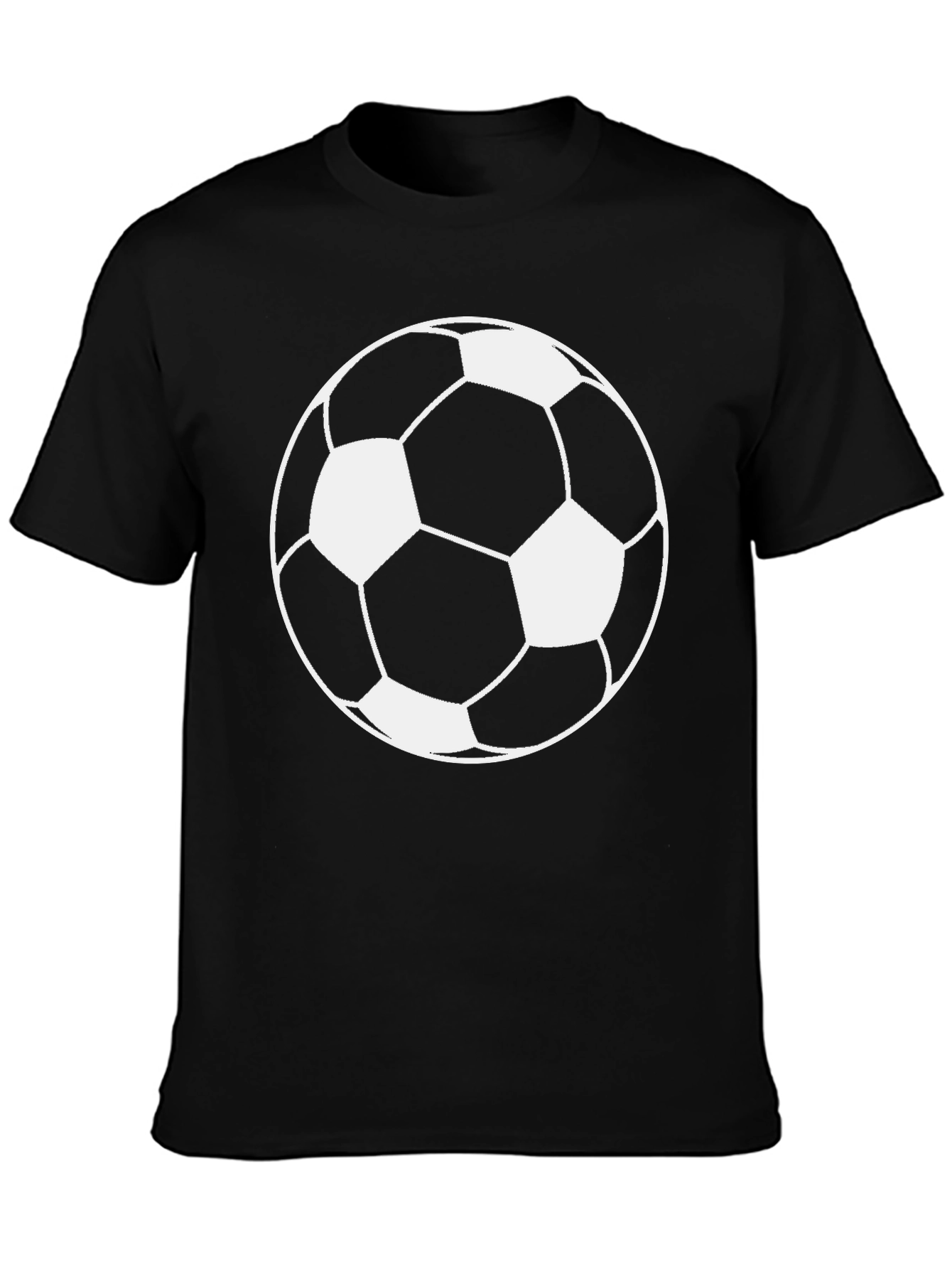 Soccer Ball Graphic Tee - Black Short Sleeve