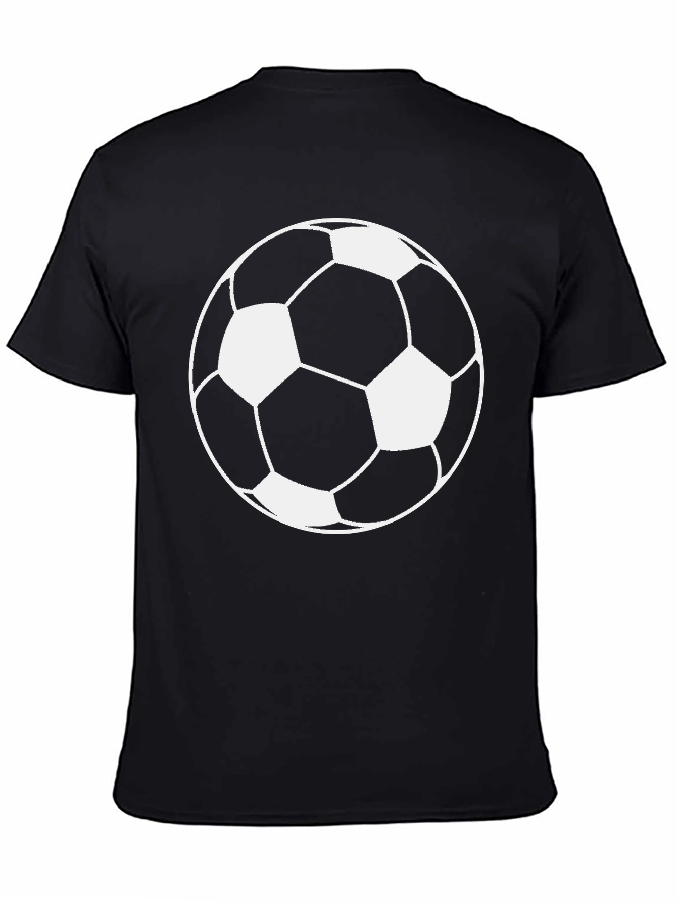 Soccer Ball Graphic Tee - Black Short Sleeve