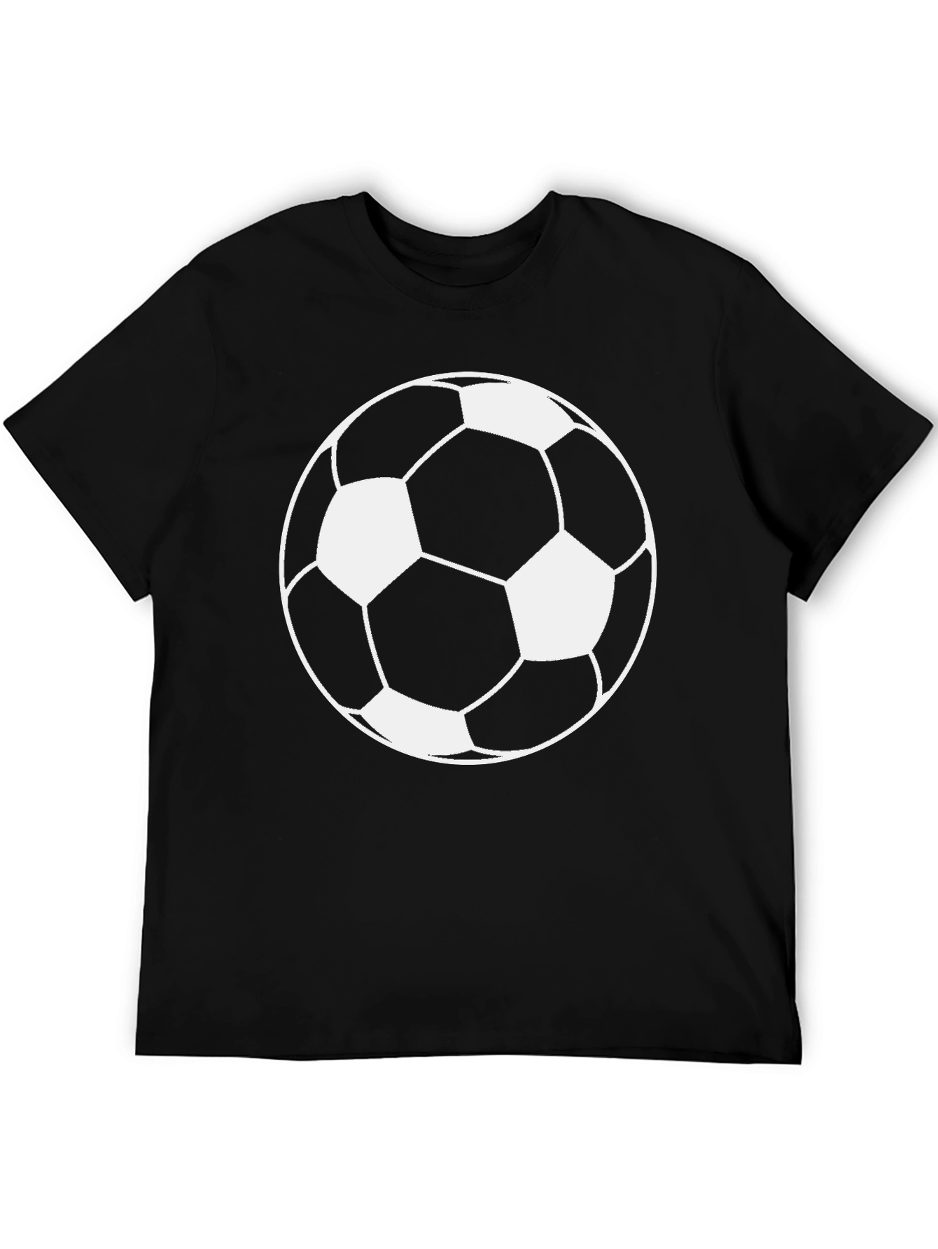 Soccer Ball Graphic Tee - Black Short Sleeve