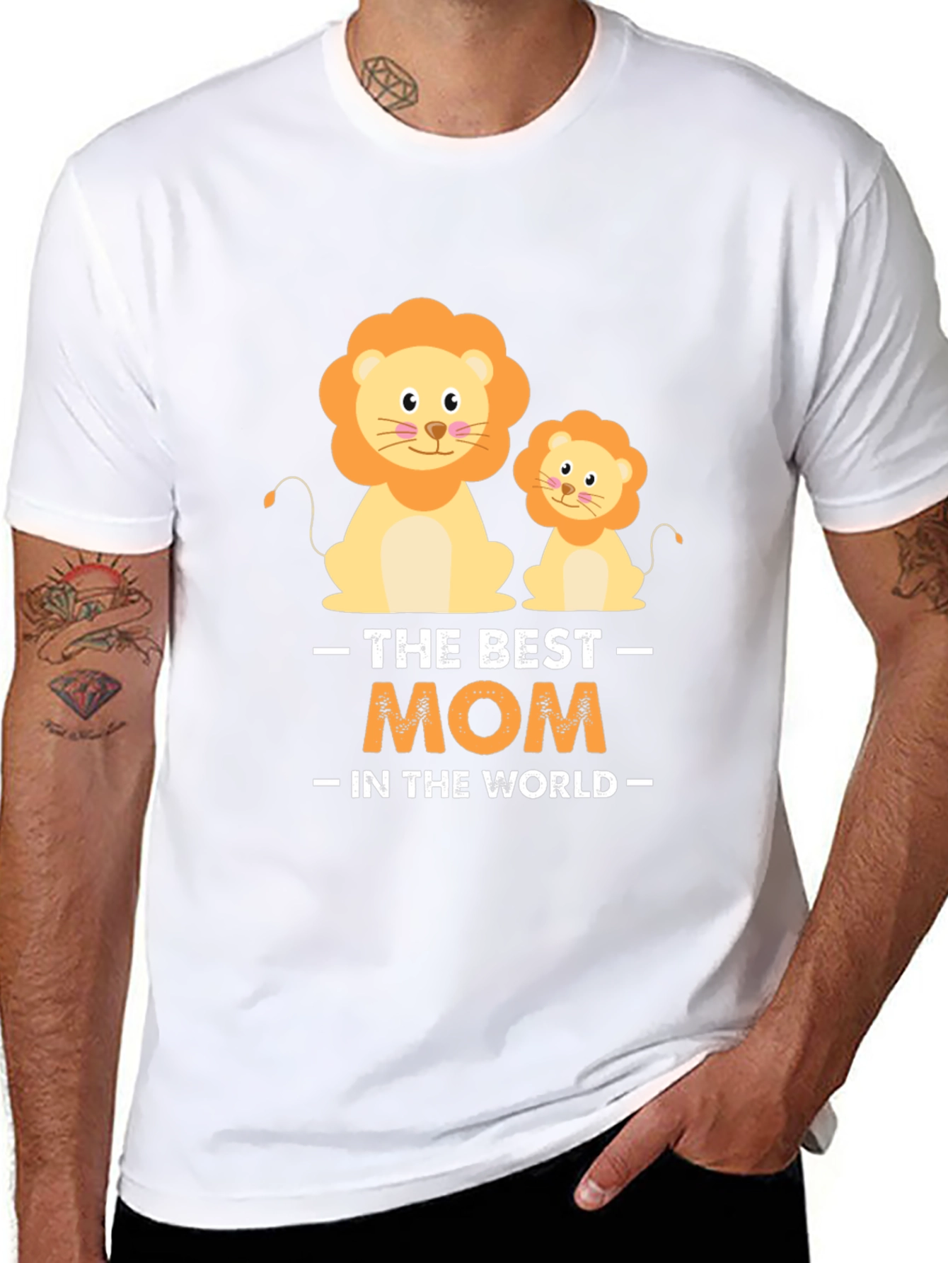 Best Mom in the World Lion Graphic Tee