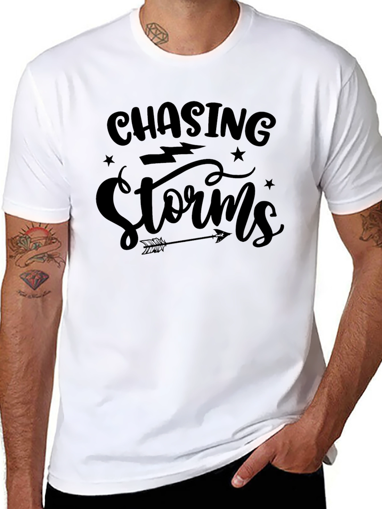 Chasing Storms Graphic Tee - Unisex Black T-Shirt