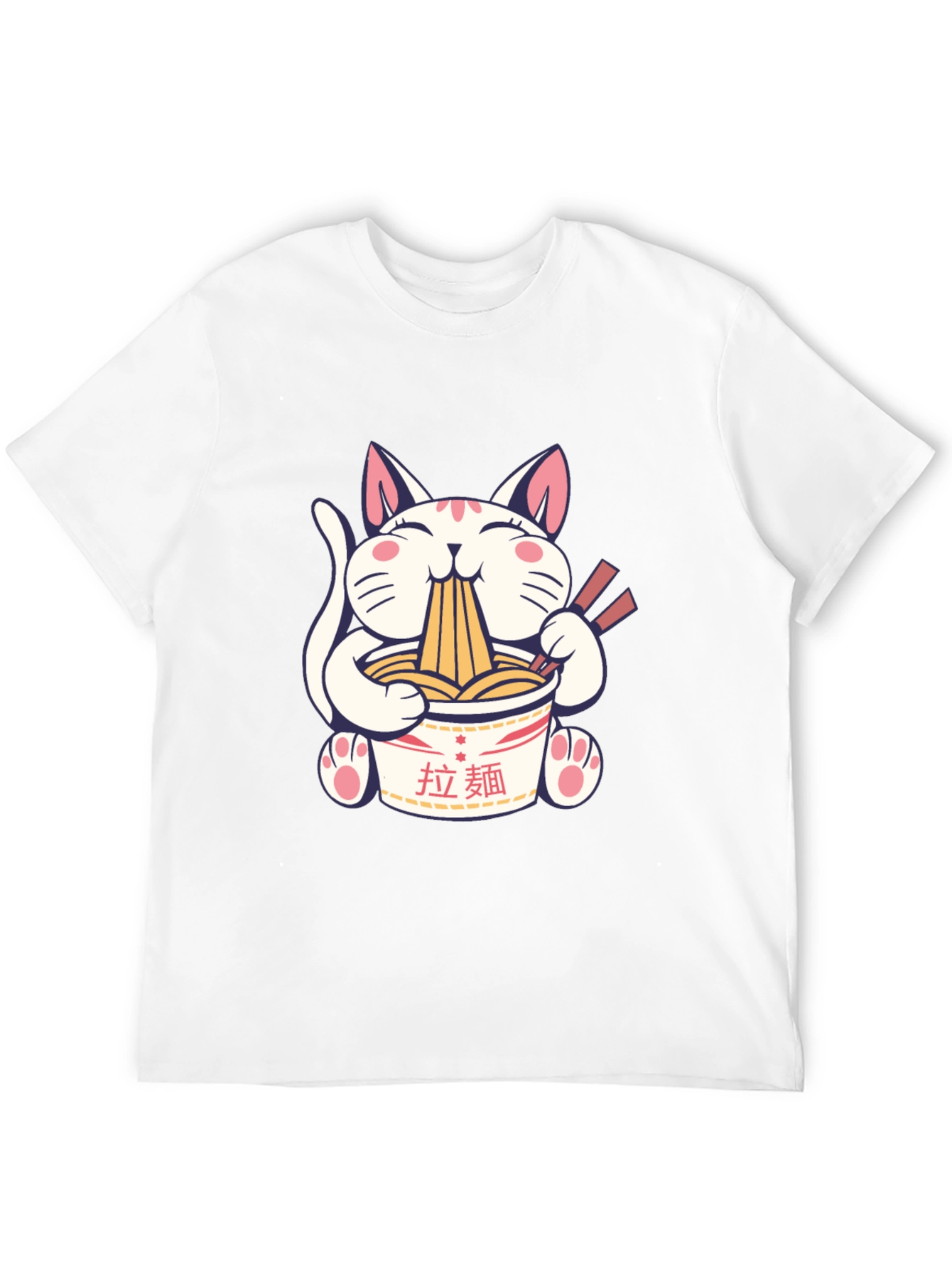 Ramen Cat Graphic T-Shirt - Unisex Cotton Tee