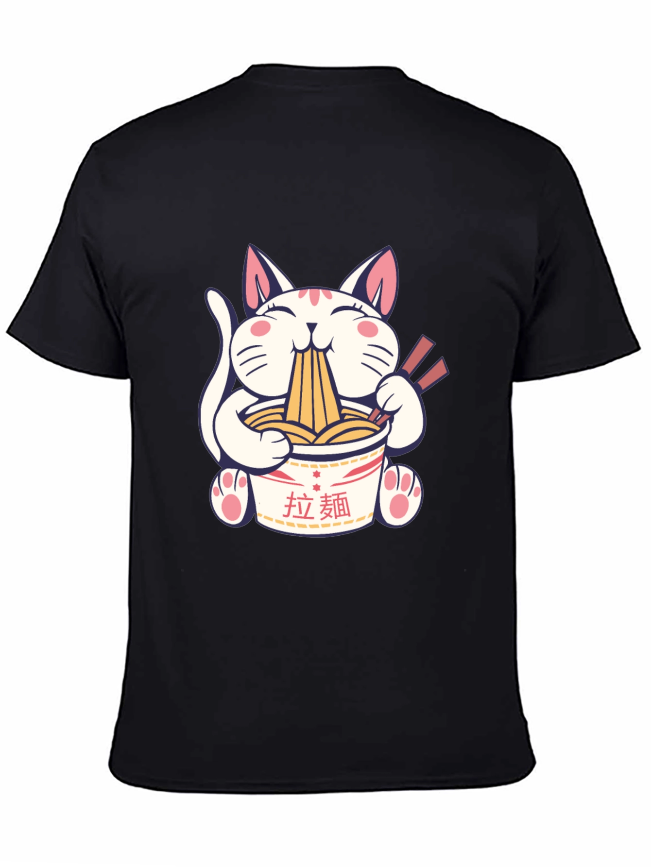 Ramen Cat Graphic T-Shirt - Unisex Cotton Tee