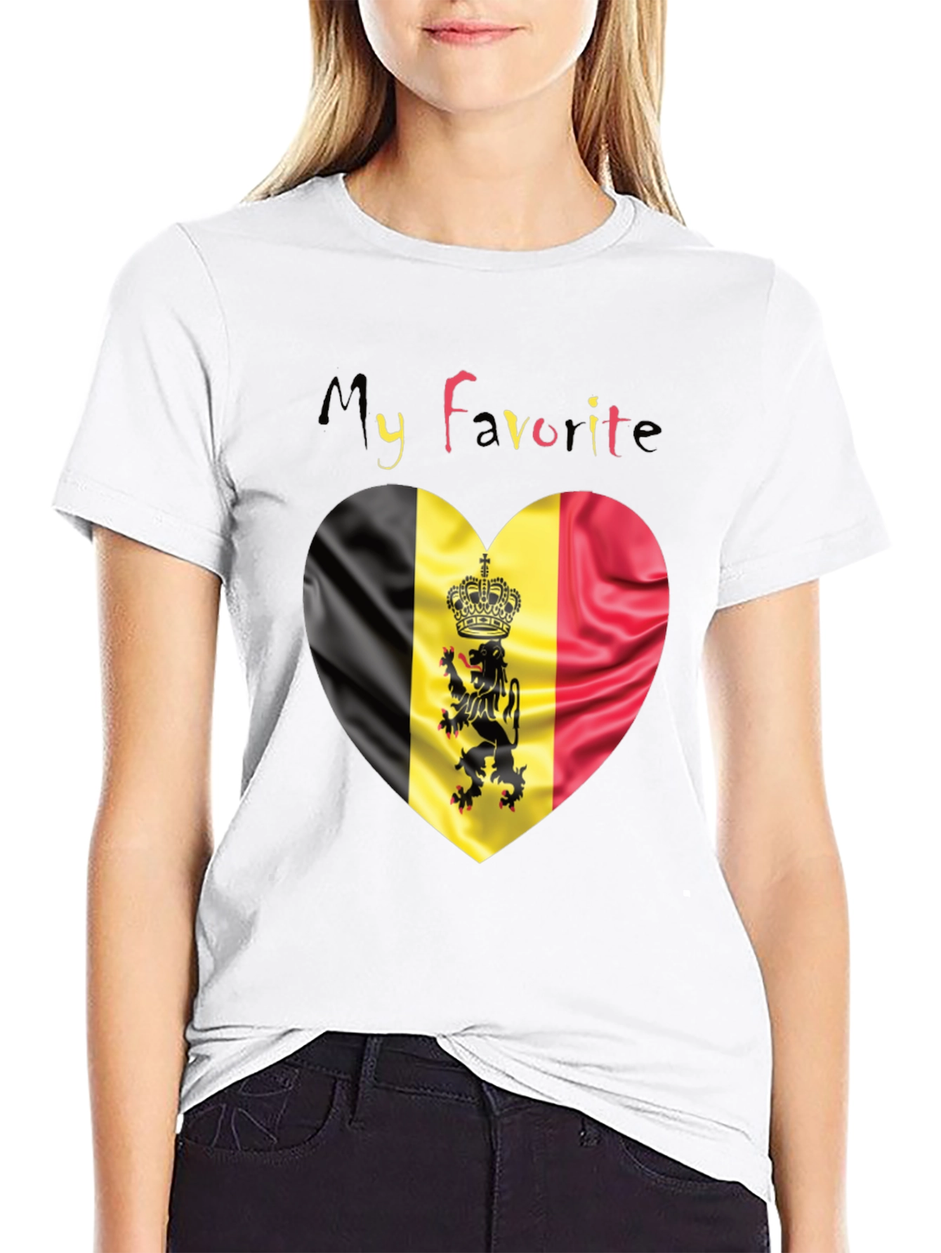 My Favorite Belgium Heart Flag T-Shirt