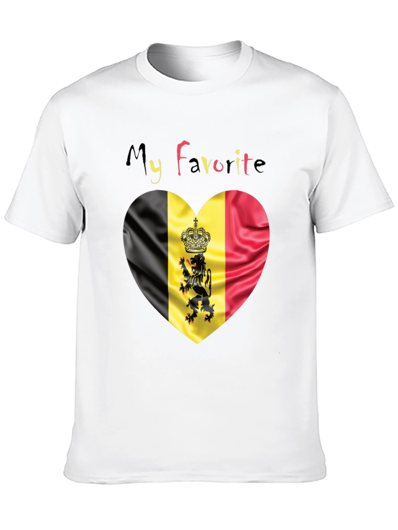 My Favorite Belgium Heart Flag T-Shirt