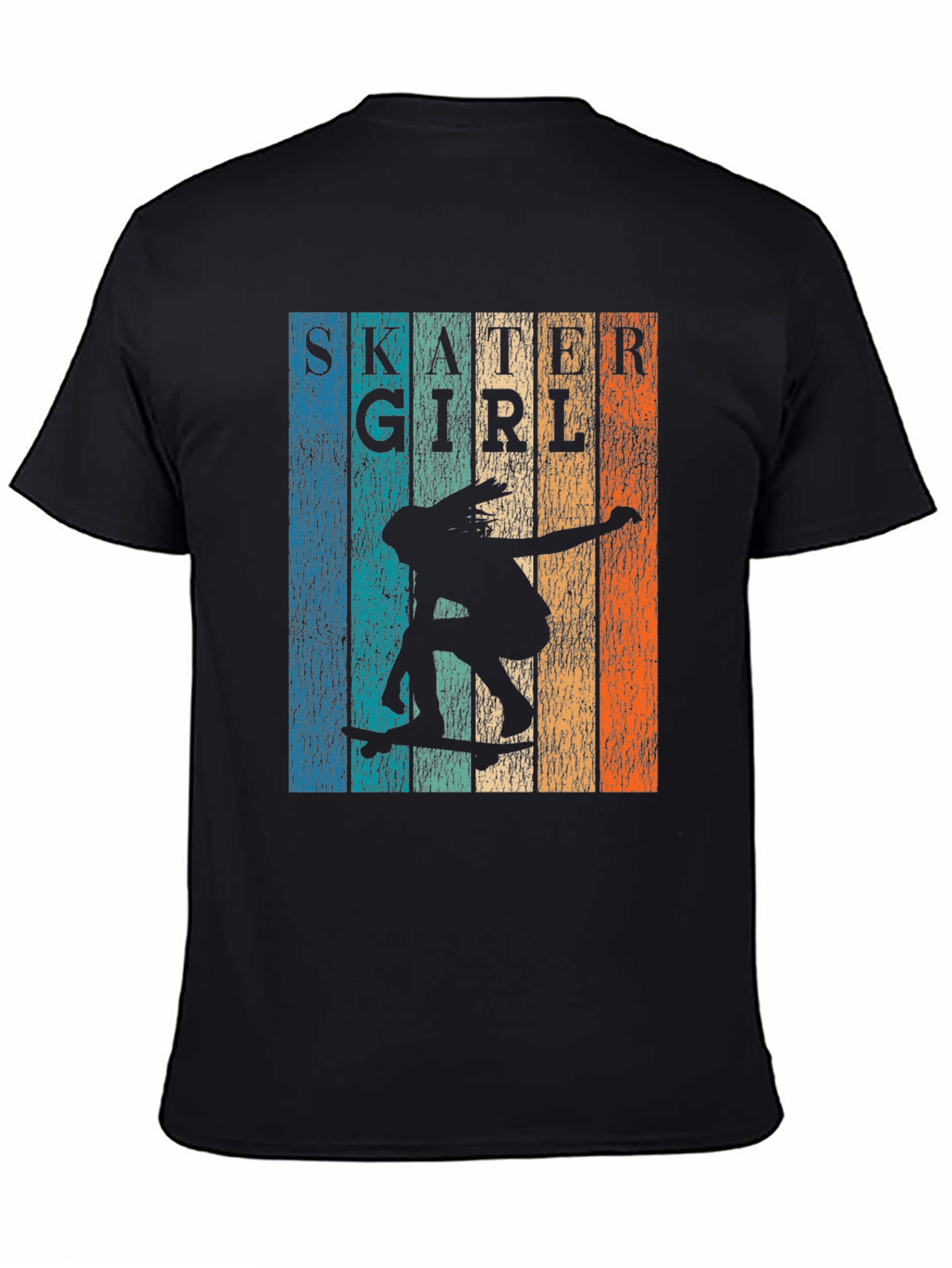 Skater Girl Retro Graphic T-Shirt