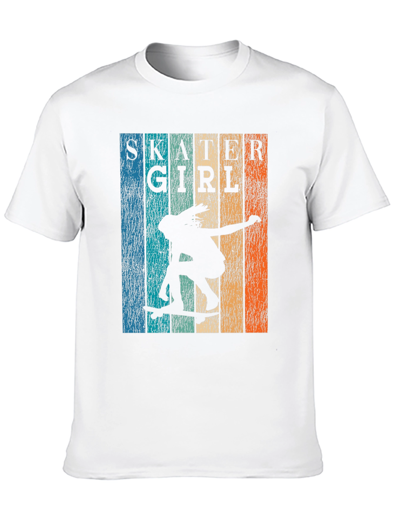 Skater Girl Retro Graphic T-Shirt
