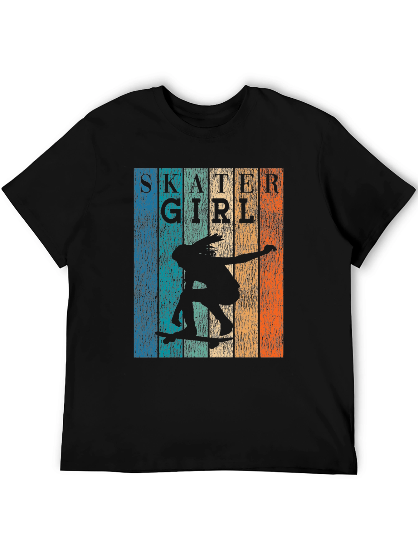 Skater Girl Retro Graphic T-Shirt
