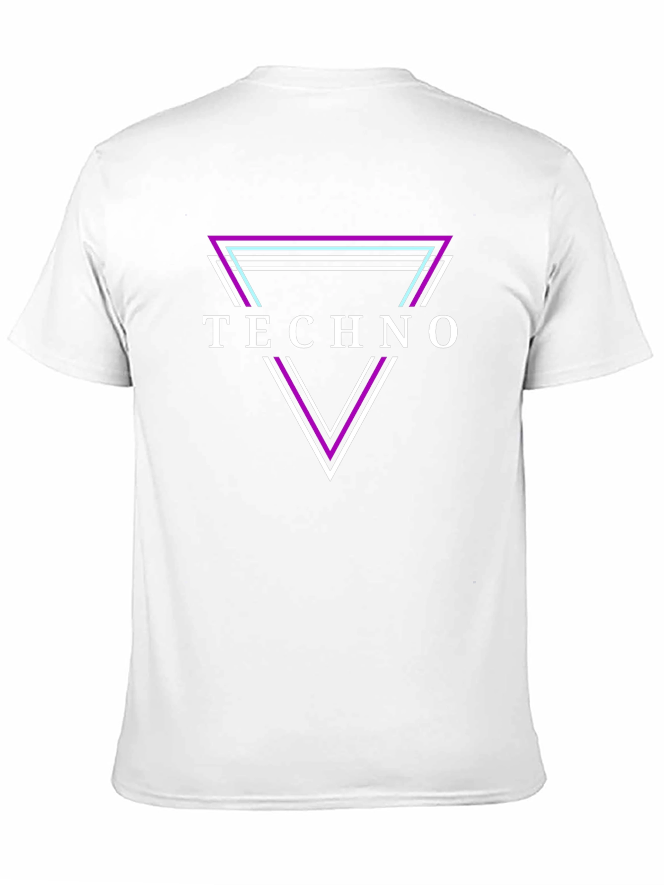 Techno Triangle Graphic Tee - Rave Style Shirt